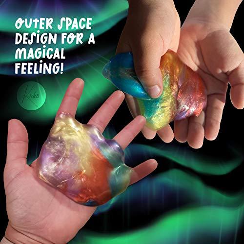 Kicko Kicko Marbled Unicorn Color Slime - 24 Pack and Pack of 6 Colorful Galaxy Sludge - Gooey Fidget Set for Sensory and Tactile Stimulation, Stress Relief, Party Favor, Educational Game
