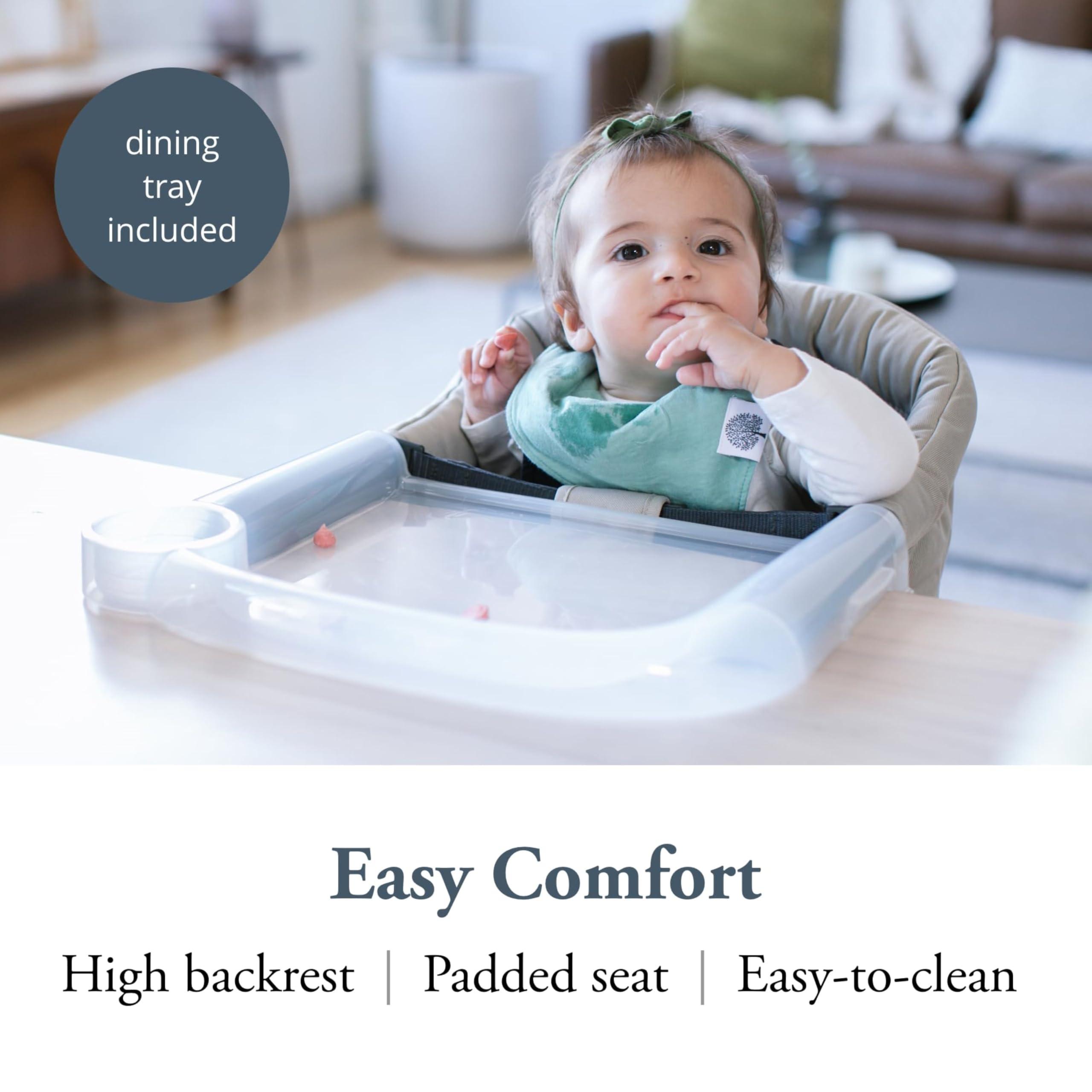 Inglesina Inglesina Fast Table Chair - Cream + Fast Dining Tray - Portable High Chair for Baby & Toddlers, Infant 6-36 Months - Fits Tables 0.8'' to 3.5'' - Collapsible and Compact Design - Carry Bag Included