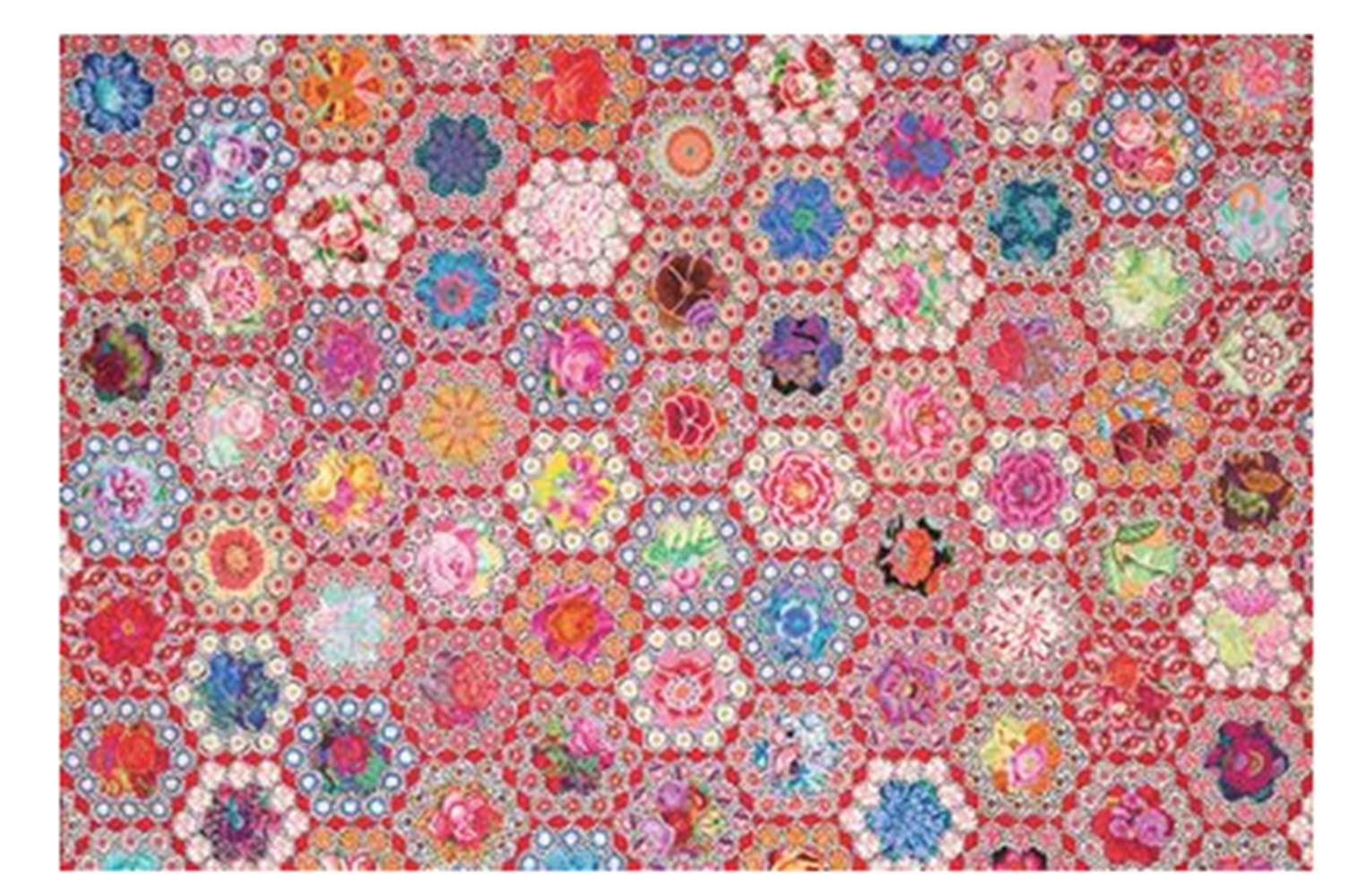 C&T Publishing C&T Publishing KaffeFassettFabFloralQuiltPuzz Notion, Red