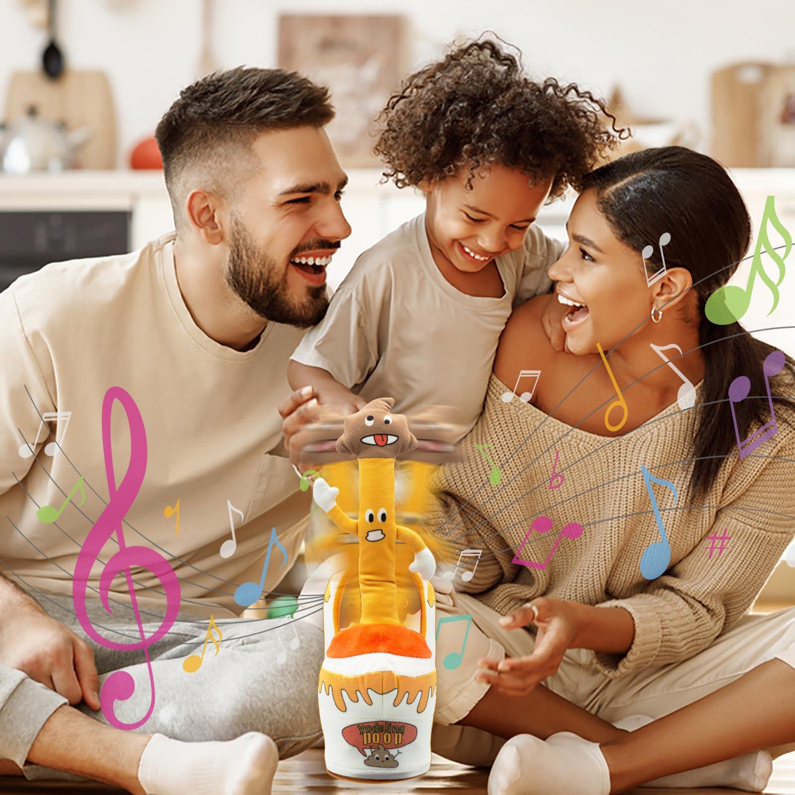 Timozo Dancing Toilet Plunger, Talking Singing Yodeling Pickle Plunger Toy Repeats What You Say Plush Toys - Rechargeable Twisted Mimicking Toy Sing Dance, Funny Prank Joke Novelty Gag Gift for Adults & Kids