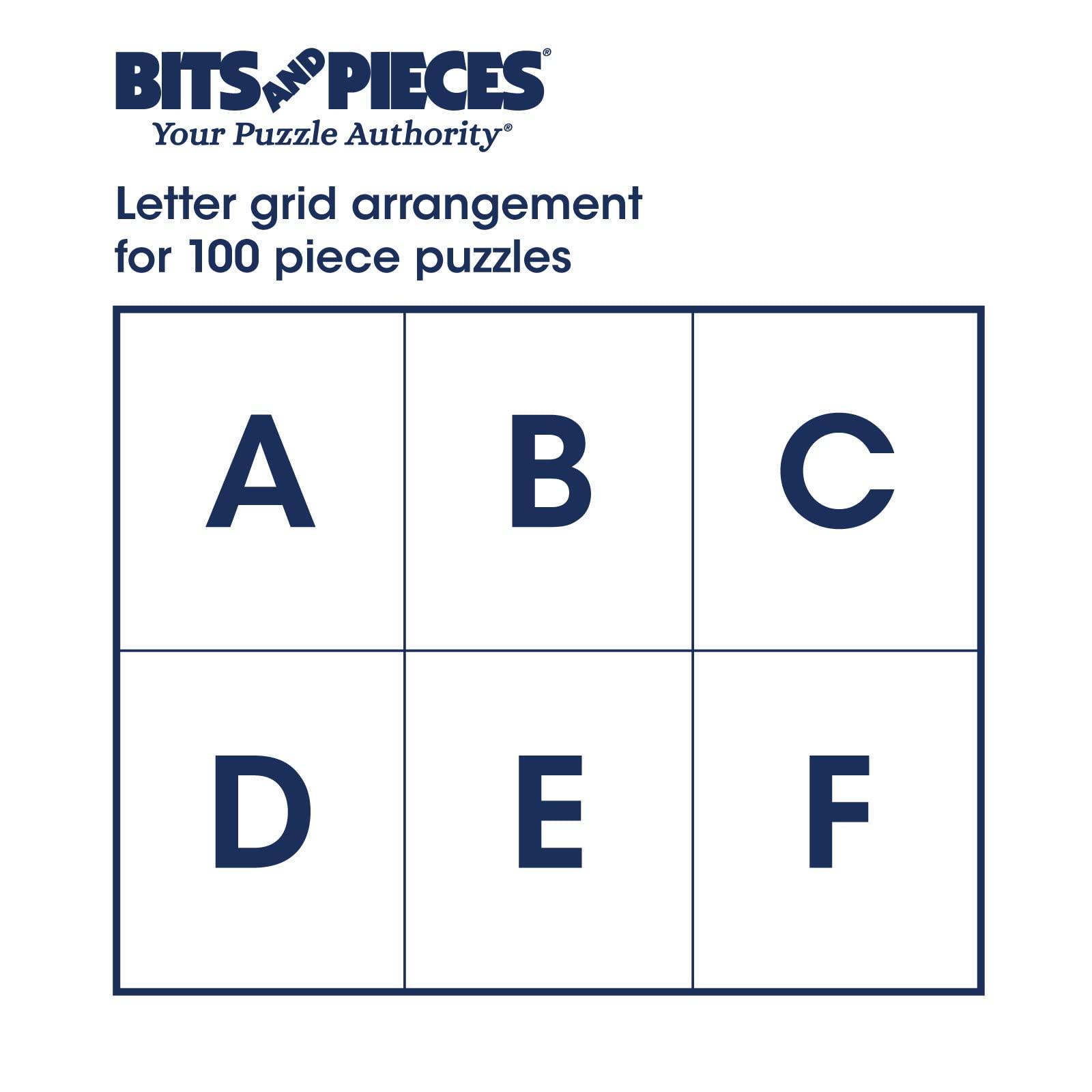 Bits and Pieces Bits and Pieces - Value Set of Three (3) - 100 Piece Jigsaw Puzzles for Seniors - Lettered Large Piece 100 pc Nature Jigsaws Bundle - 15 x 19 Each