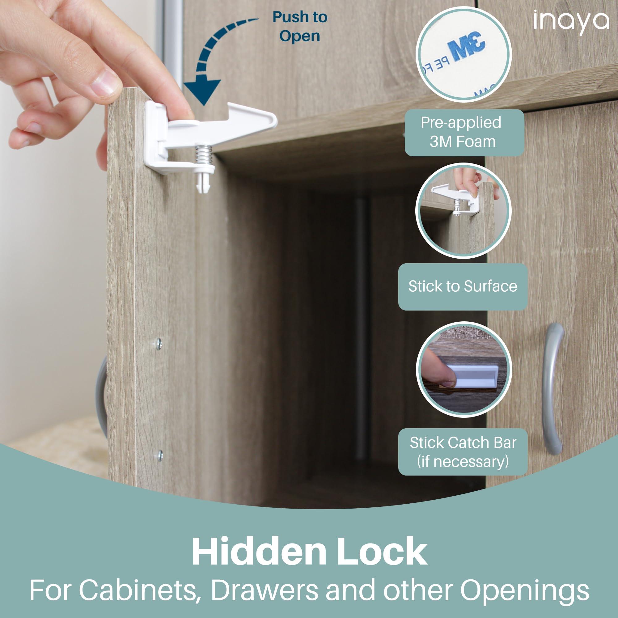 Inaya Inaya Complete Baby Proofing Kit Keep Your Child Safe at Home & Inaya Adjustable Door Strap for Kids Safety & Cat Door Latch