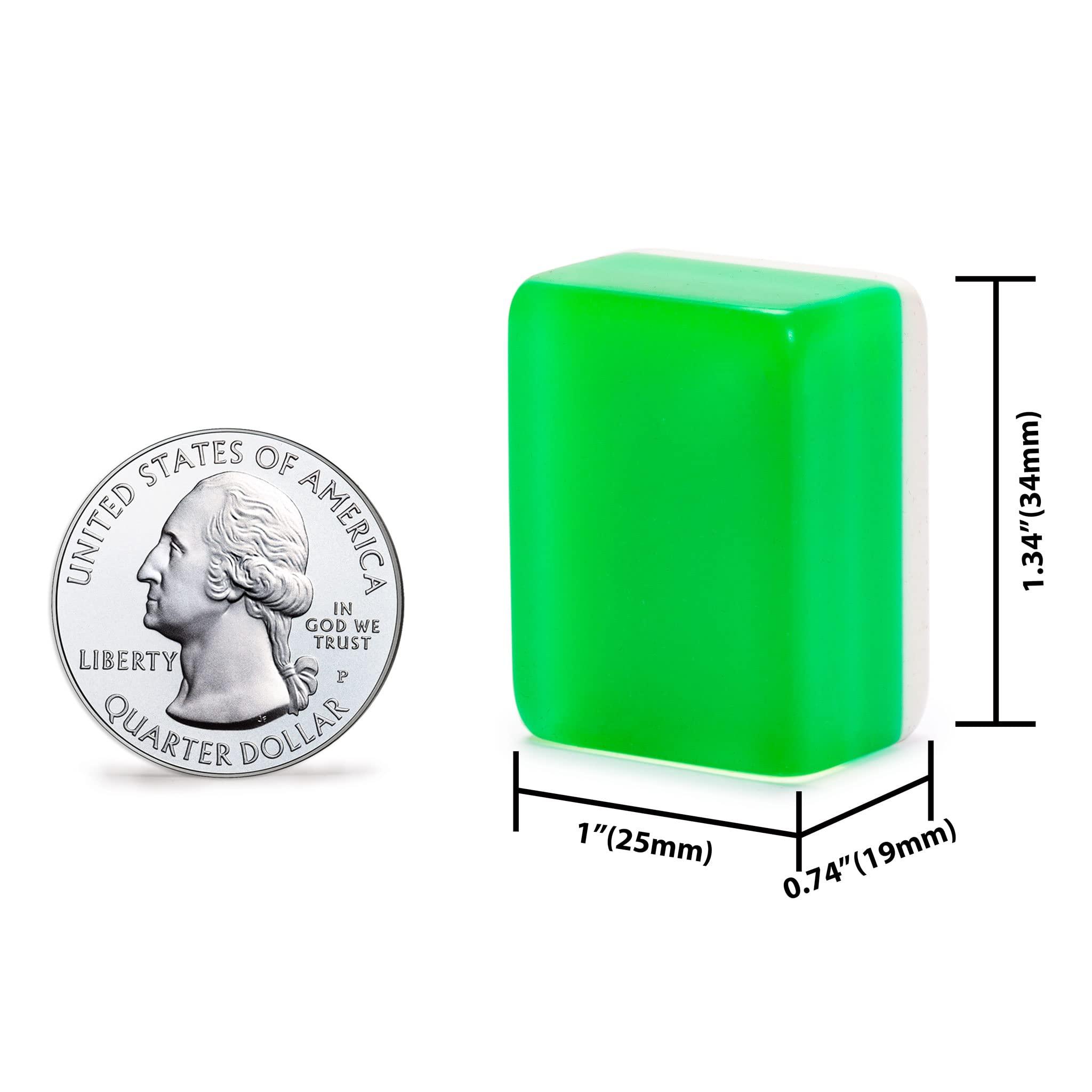 Yellow Mountain Imports Yellow Mountain Imports Mahjong Bundle - Classic Chinese Mahjong Game Set, Emerald and Mahjong Mini-Tiles Bracelet