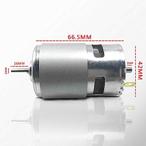 Delmitan Power Transmission 775 Motor D-Axis 24v 12v Dc Motor Ball Bearing, High Speed 80w High Power High Torque Electric Drill Motor - (Speed(Rpm): 755 12v 10000rpm)
