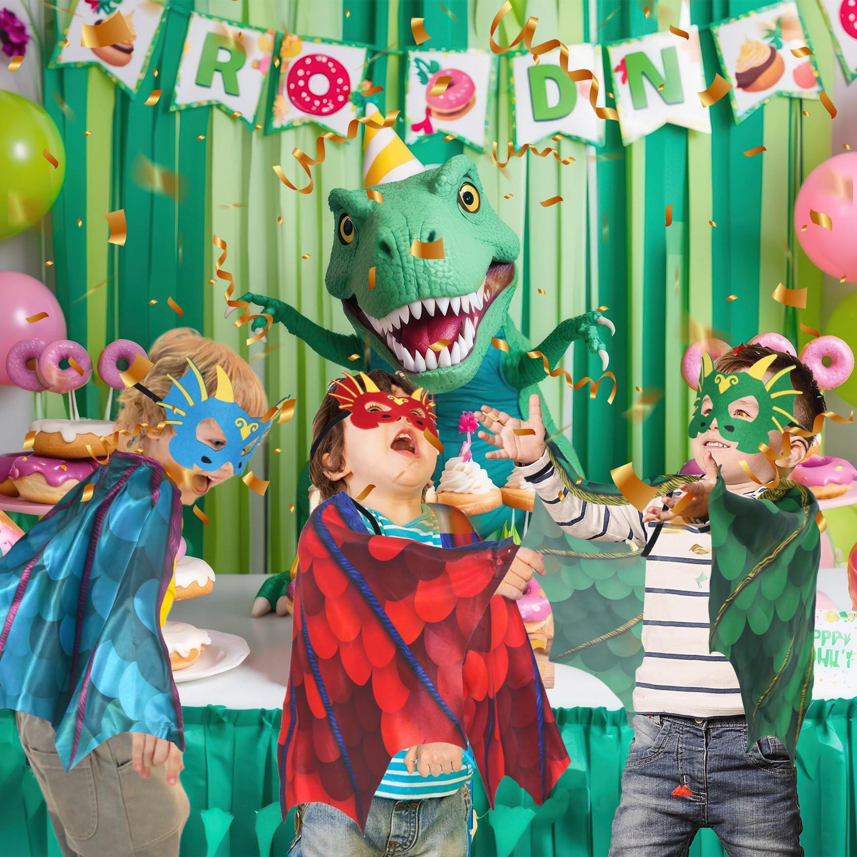 Creatoy Creatoy Dragon-Wings bulk Kids Dress-Up Costume for Boys Girls Dinosaur Cape with dragon masks Toddler Dragon Party decorations Birthday Gifts Halloween Supplies