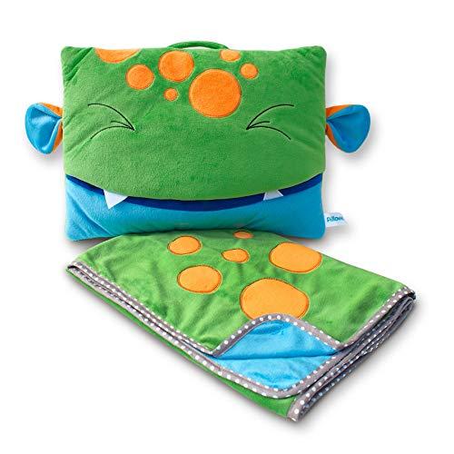 Pillowie Pillowie - Cute Travel Pillow and Blanket Set - Portable Comfort Item for Children - Moss