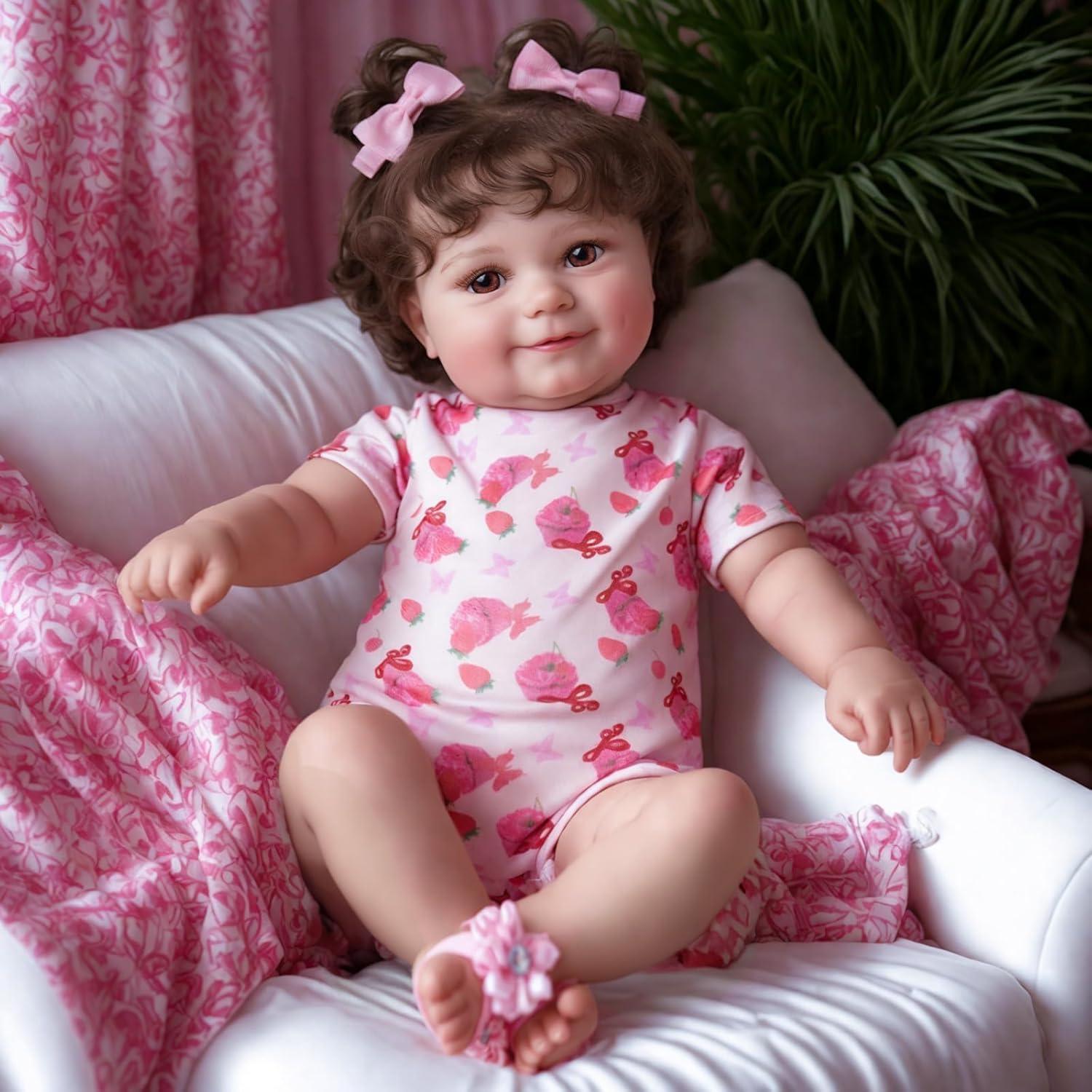 BABESIDE BABESIDE Lifelike Reborn Baby Doll with Heartbeat Maddy, 20 inch Handmade Reborn Baby Dolls Girl with Crying and Babbling Voice, Real Baby Dolls That Look Real for Girls Boys Kids Age 3+