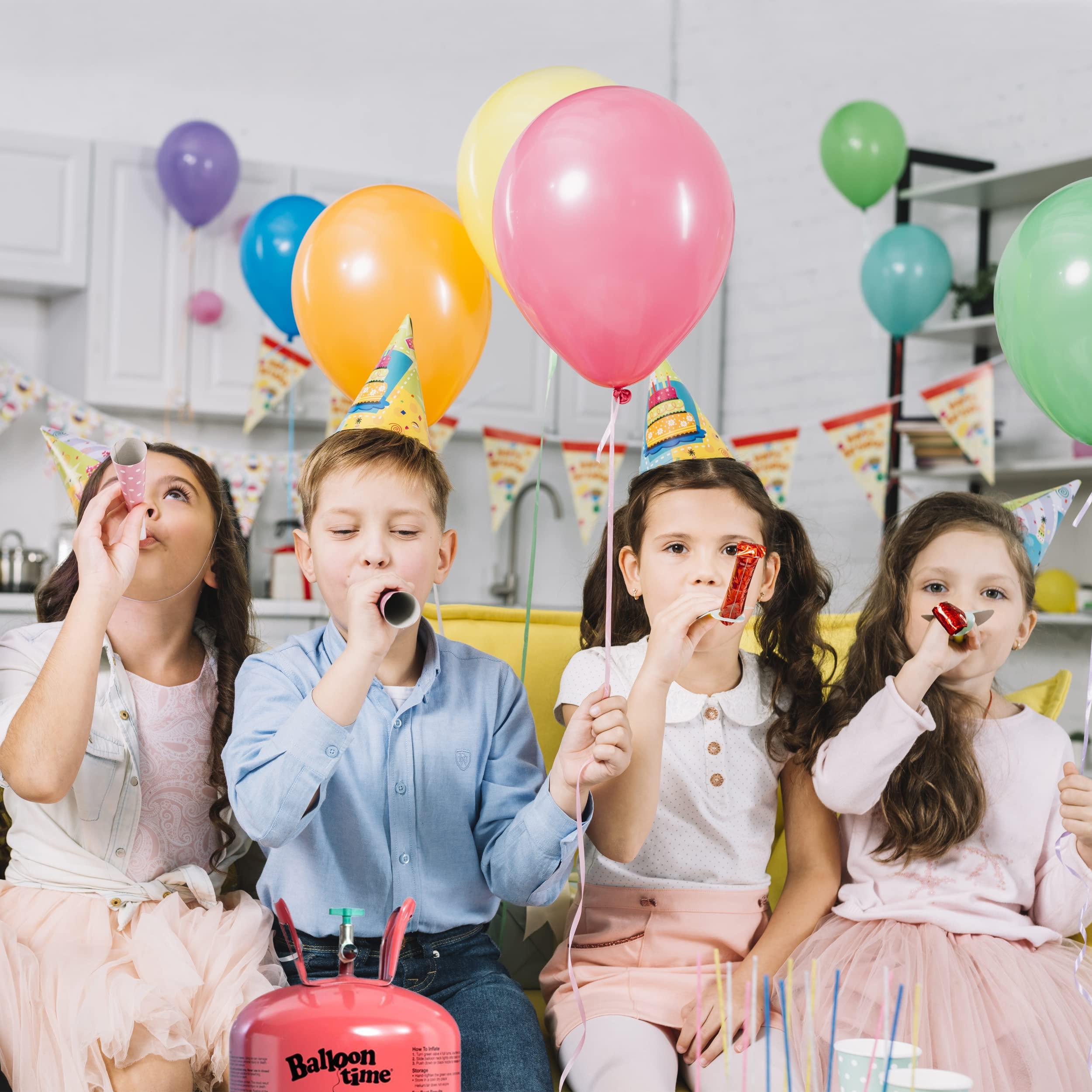 Wholesalehome Helium Tank for Balloons At Home, 14.9 Cu Ft Helium Balloon Pump Kit with 50 Assorted Latex Balloons, White Curling Ribbon and Wholesalehome Balloon Tie Tool, 2 Pack