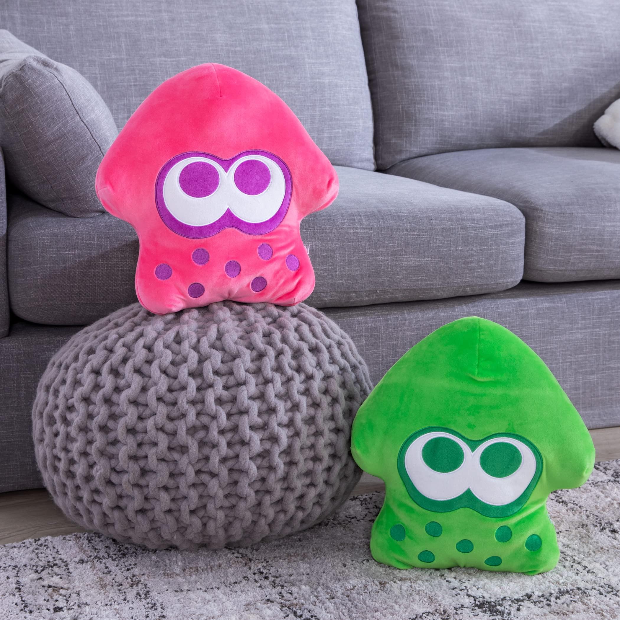 Club Mocchi Mocchi Club Mocchi-Mocchi- Nintendo Splatoon 3 Plush — Neon Pink Inkling Squid Plushie — Collectible Squishy — 15 Inch