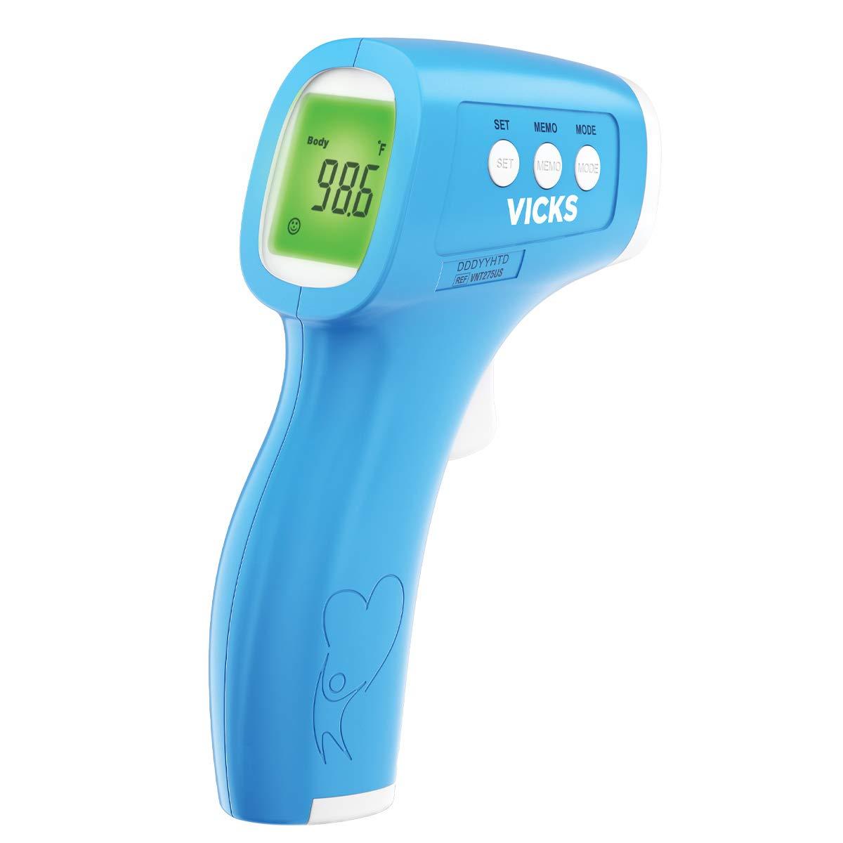 Vicks Vicks Non-Contact Infrared Thermometer for Forehead, Food and Bath Fast, Reliable, and Clinically Proven Accuracy for Adults, Babies, Toddlers and Kids, FSA and HSA Eligible