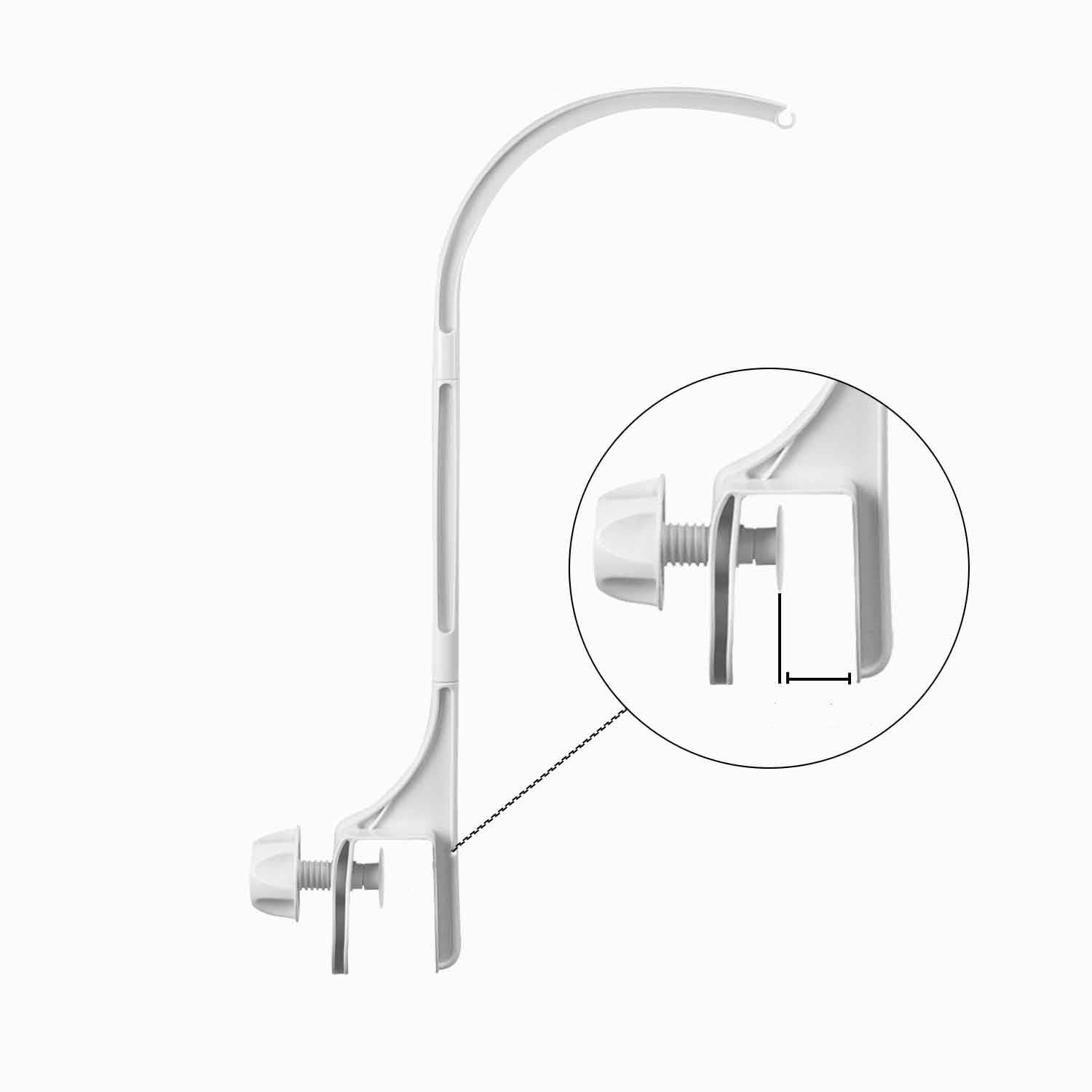HLEEDUO HLEEDUO 24 inches crib mobile arm for cribbassinet mobile clip on cribclaw part is "U"type design,anti-slip mobile arm for cribcrib mobile holder