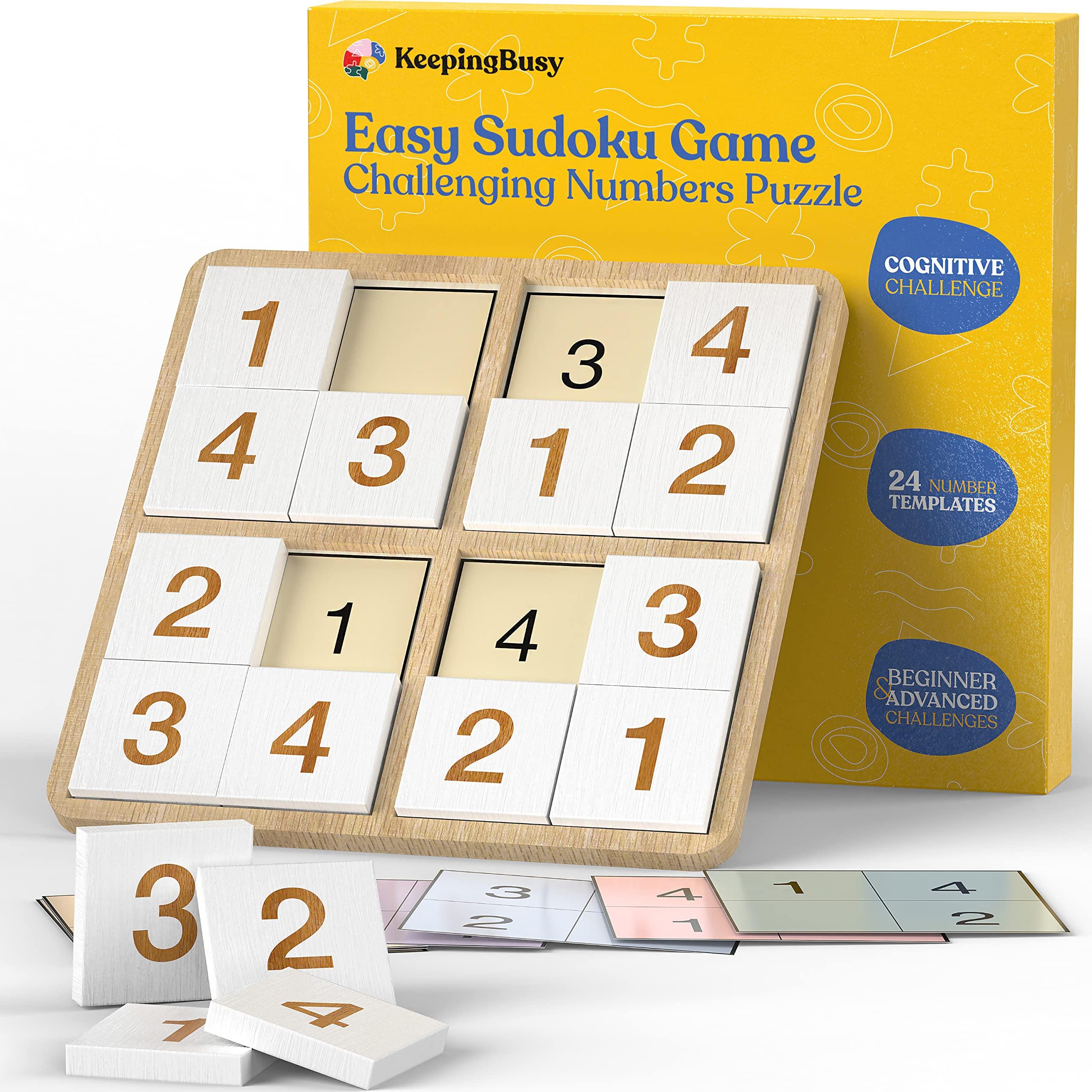 Keeping Busy Keeping Busy Wooden Sudoku Game with Templates | Dementia Activities for Seniors | Alzheimers Activities for Dementia Patients | Busy Boxes for Dementia Patients | Activities for Elderly with Dementia