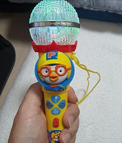 Microphone Pororo Petty Microphone Shape Toy (Blue or Red)& Walking Pororo Doll(1Random) Set Various Sounds & Shine+Sinbi Tissue