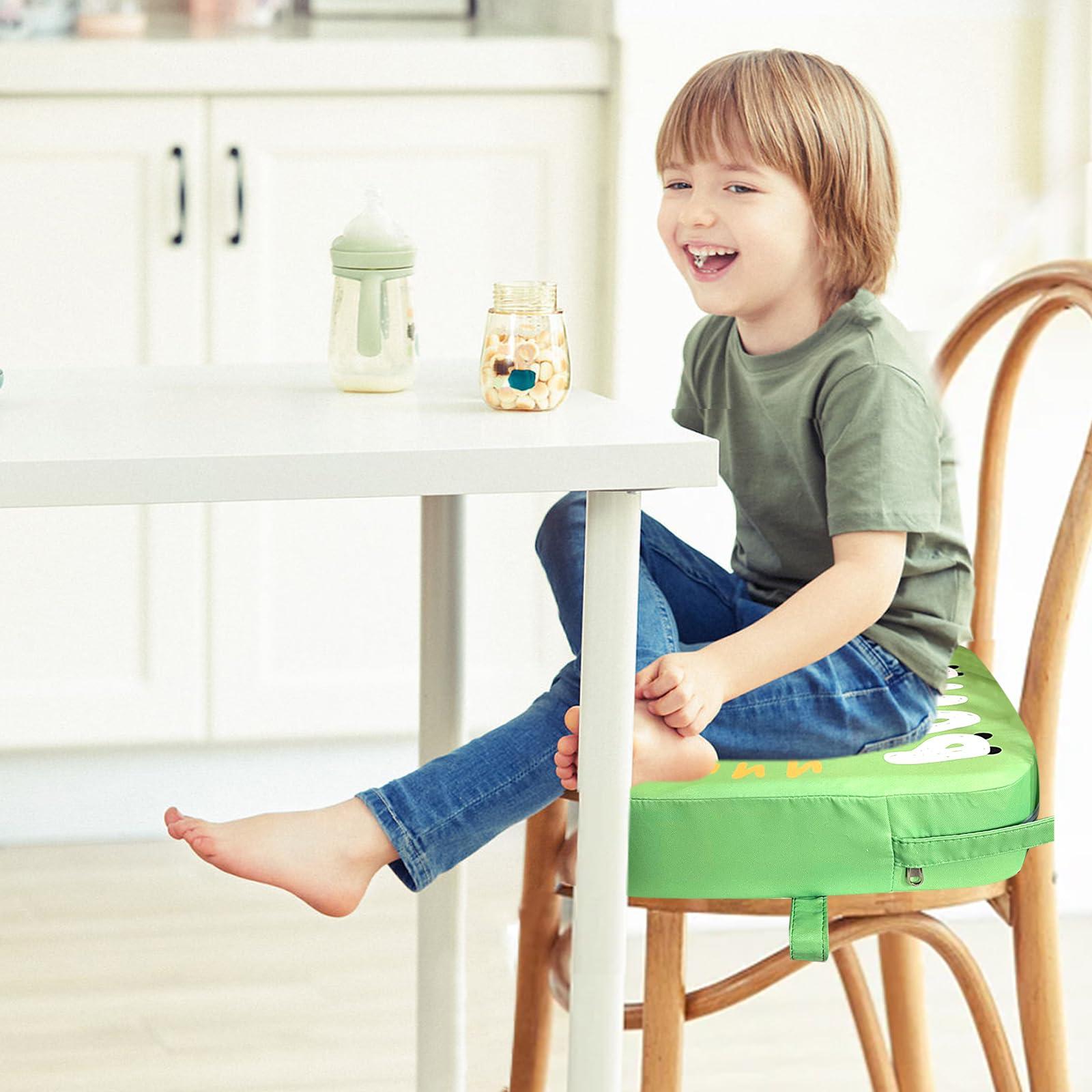 Eiury Eiury Toddler Booster Seat for Dining Table, Portable Kids Booster Seat with Safety Buckles Portable Increasing Booster Cushion with Non-Slip Bottom (Green Panda)