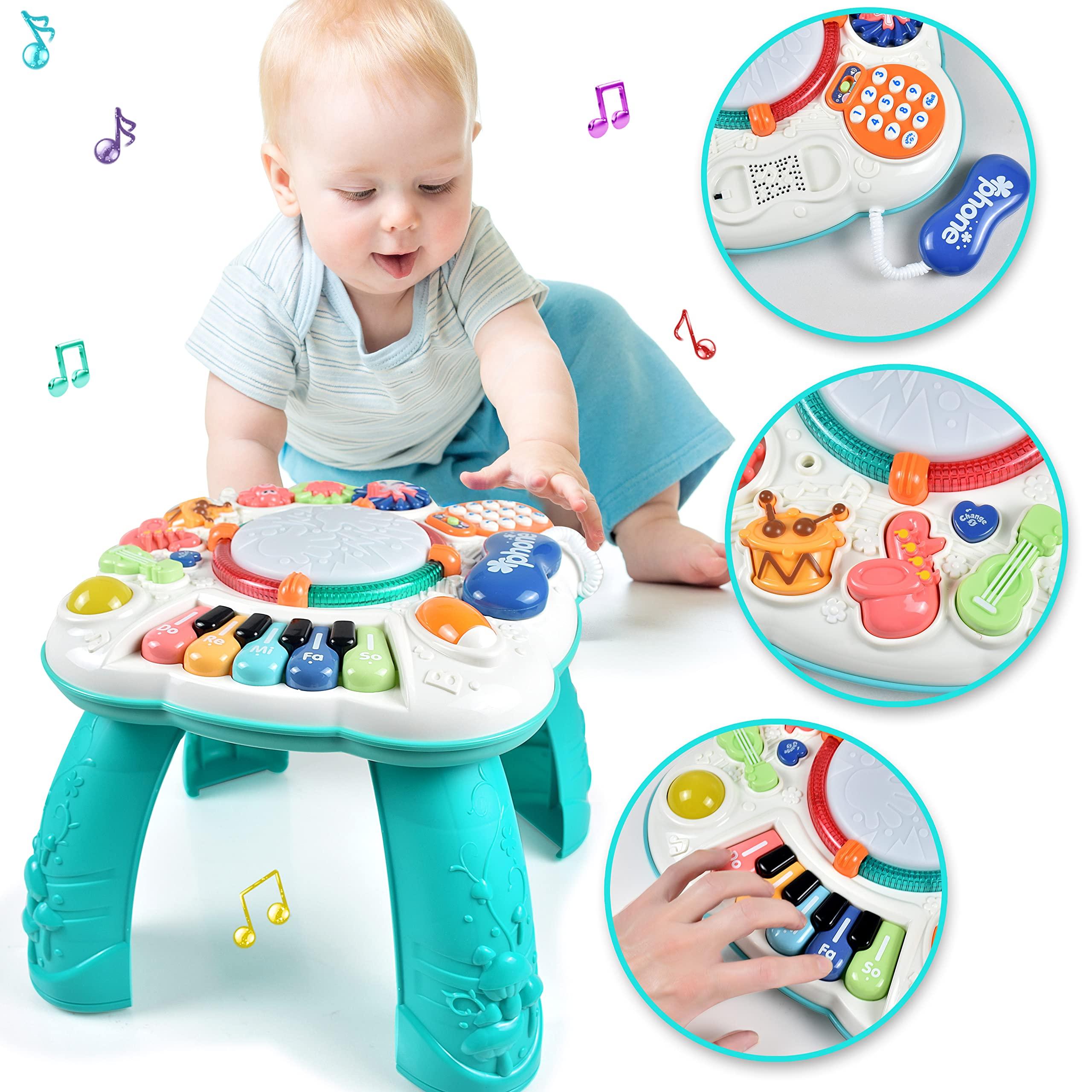 Tuko Tuko Baby Toys 6 to 12 Months,Activity Table Toy for Toddlers (Size: 11.8 x 11.8 x 12.2 inches)