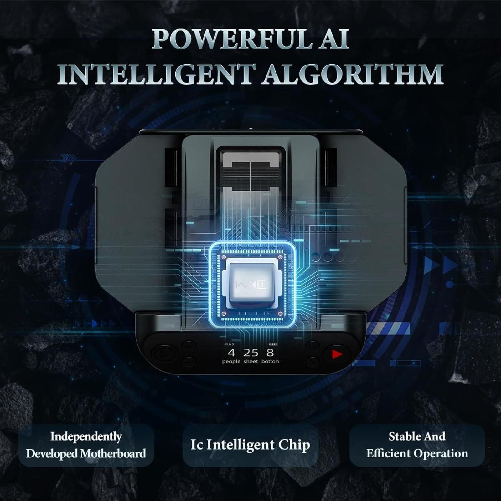 NIBHZ NIBHZ Automatic Card Shuffler Dealer Machine, 360 Rotating Card Dealer with 4 Wireless Dealer Buttons, Rechargeable Card Dealer Machine for UNO, Blackjack,Black