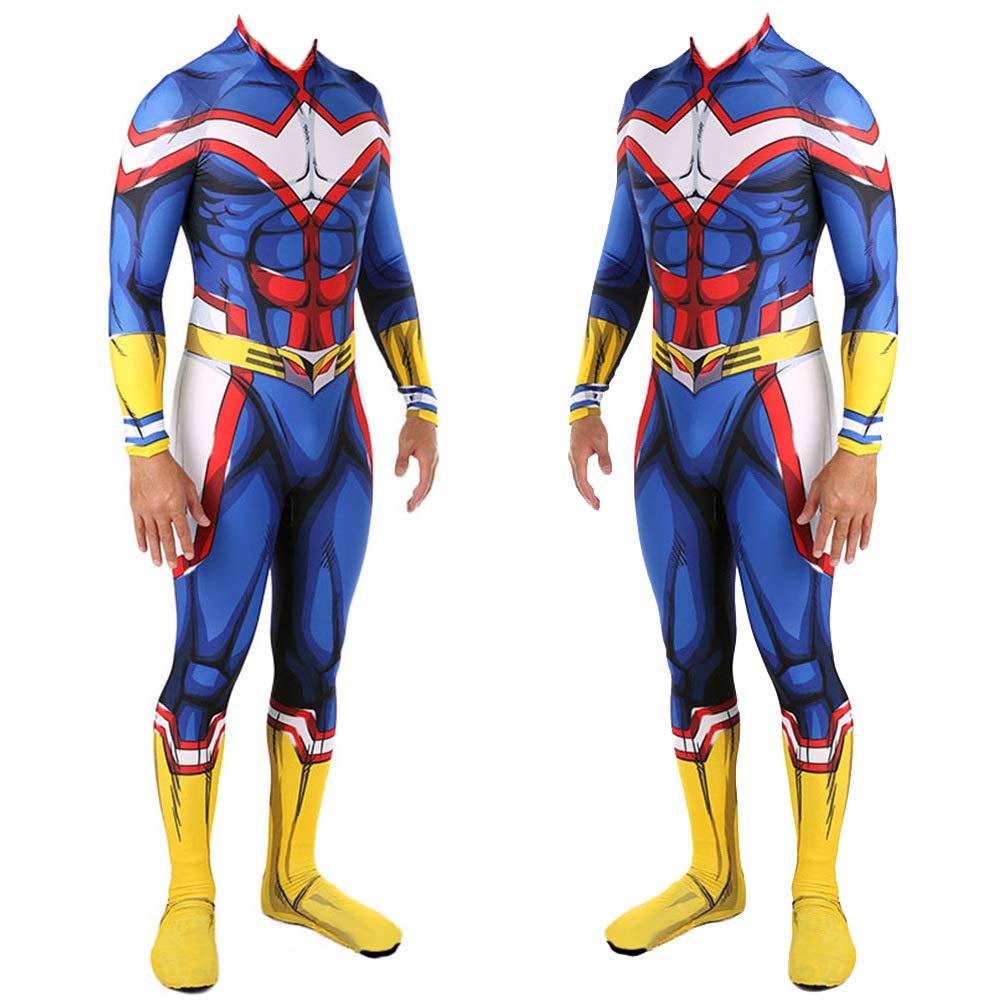 LUNK LUNK Anime MHA Cartoon Characters All Might Jumpsuit Child Tights Outfit Halloween Cosplay Costume Bodysuit for kids