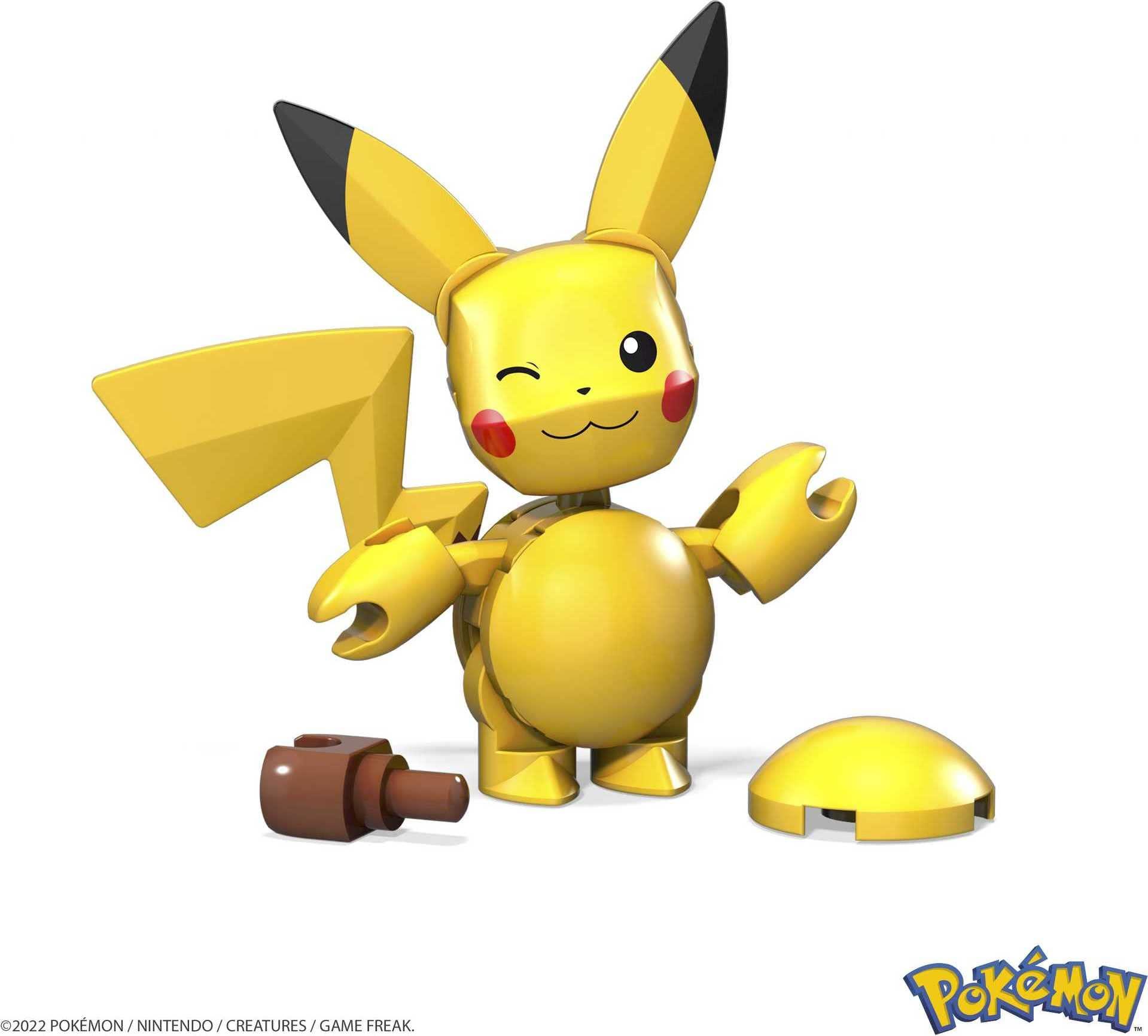 Mega Mega Construx Pokemon Pikachu Construction Set, Building Toys for Kids (GVK60)