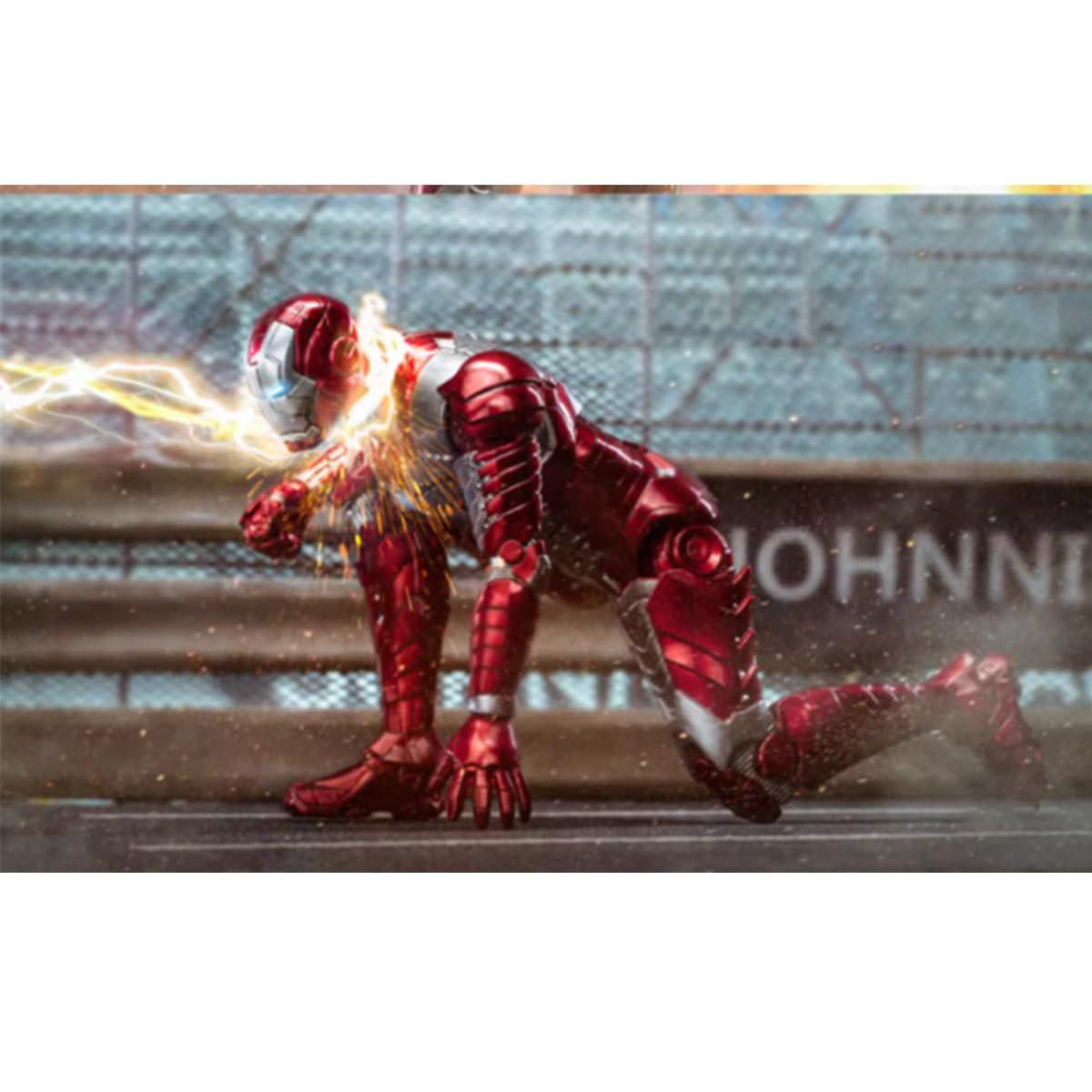 HiPlay HiPlay ZD Toys Anniversary Series Collectible Figure Full Set: Iron Man MK5, Illuminated Edition, Height 18cm Miniature Action Figurine FGBMK5