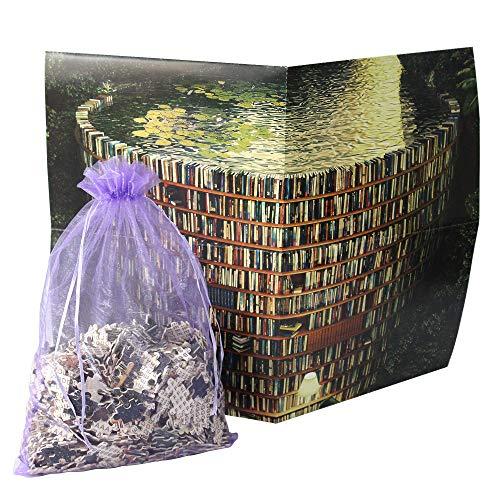 Moruska Moruska Puzzles for Adults 1000 Pieces Wooden Jigsaw Puzzle Challenge and Fun - Bookshelf Dam