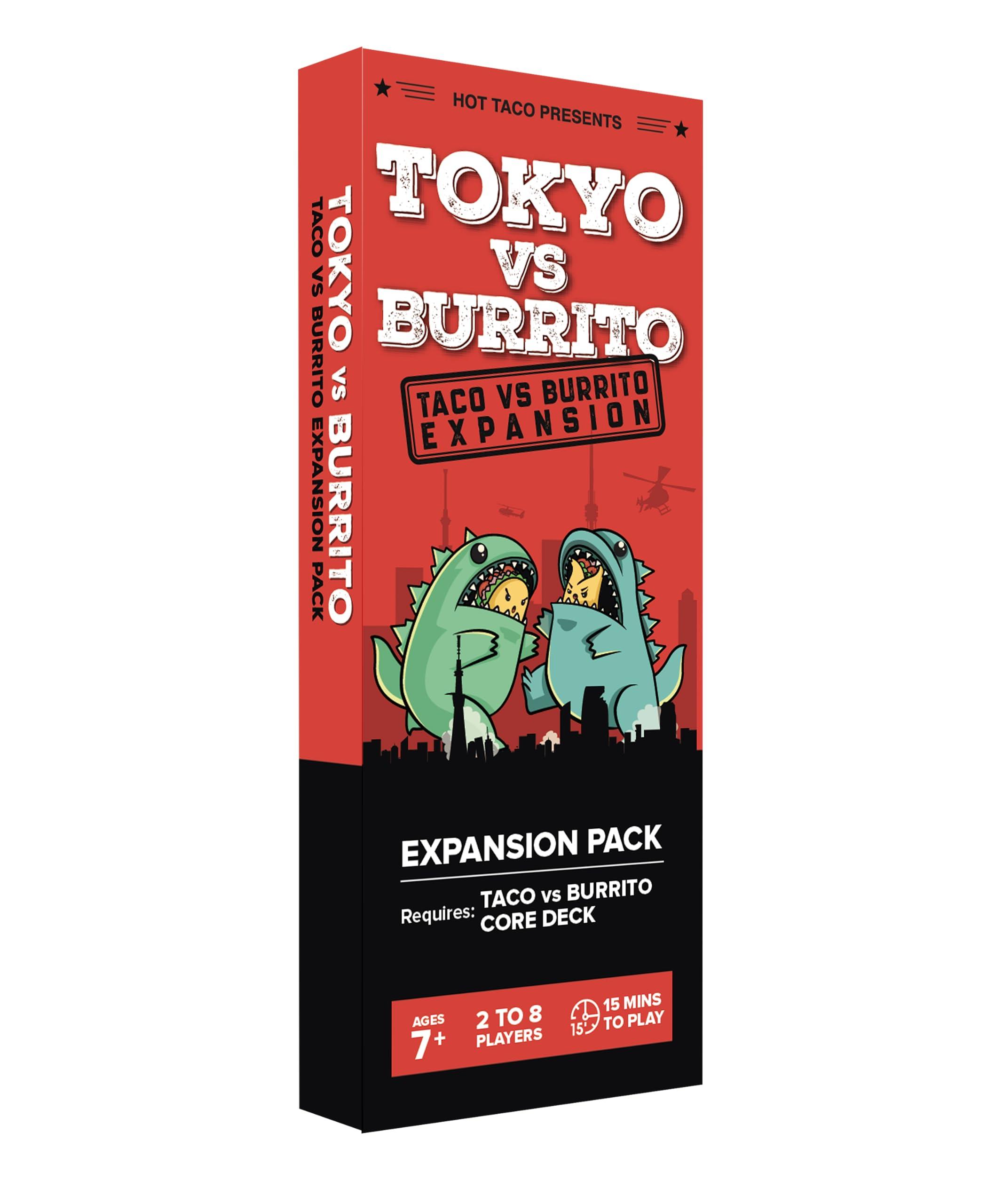 Taco vs Burrito Taco vs Burrito Tokyo Expansion Pack - Fun Family Game for Kids & Adults, Ideal for Family Game Nights, Board & Card Game, Perfect Idea, Requires Core Game