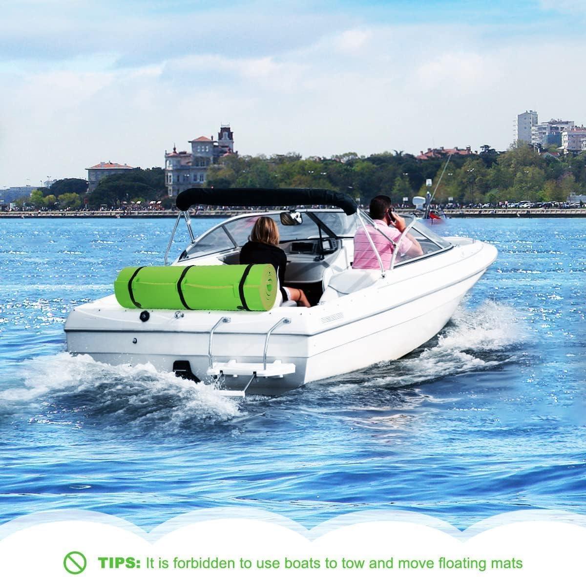Llchaensc Llchaensc Water Floating Mat for Lake Floating Foam Water Pad for Kids and Adults, 2 Layer Tear-Resistant XPE Foam Pool Float for Party,Green,140X55X2.2cm
