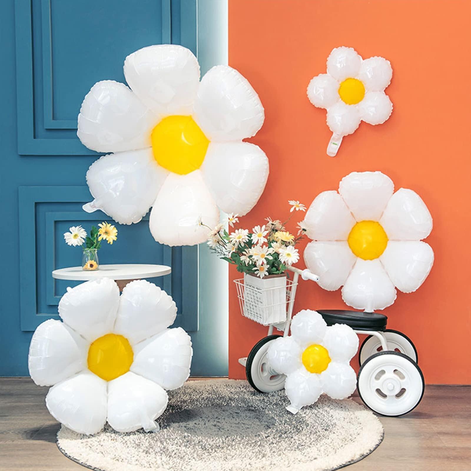 Two Groovy Hippie Peace Sign Daisy Balloons