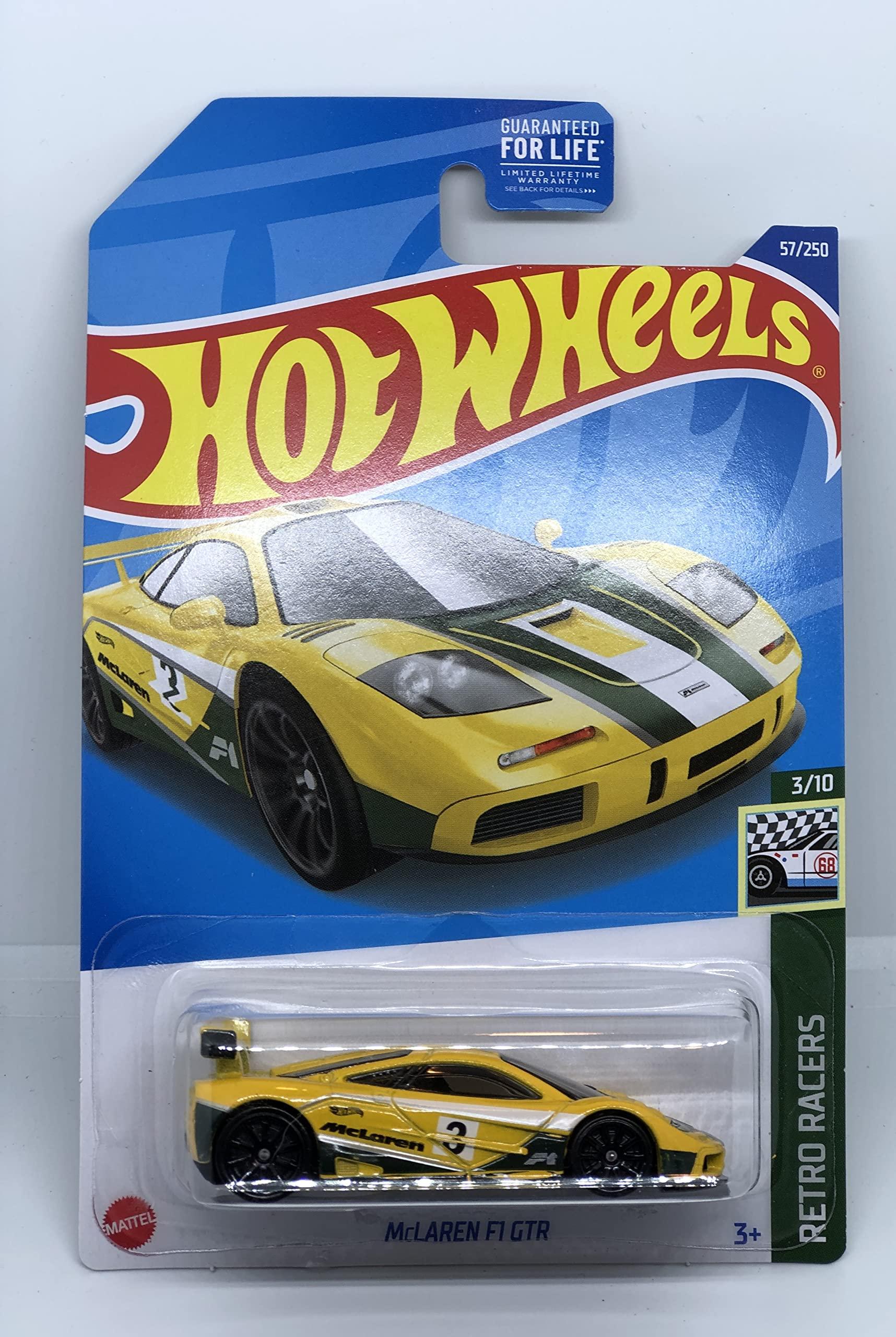 Hot Wheels Hot Wheels 2022 - McLAREN F1 GTR - Kroger Exclusive Yellow - Retro Racers 3/10-57/250 - Mint/NrMint - Ships Bubble Wrapped in a Box