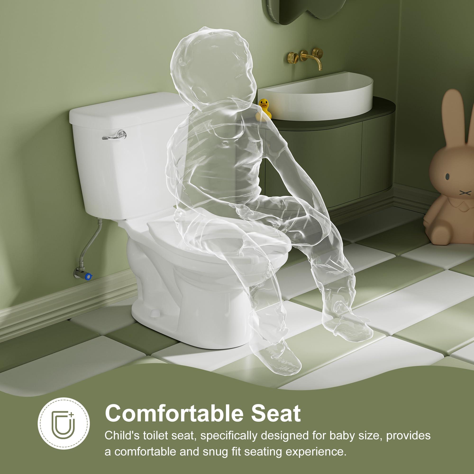 Simple Project Simple Project Kids Toilet For Bathroom, Ceramic Baby Potty Training Toilet 10-Inch Rough-In Children Toilet For Daycares, Playgrounds, And Home Use - 10.5" Bowl Height