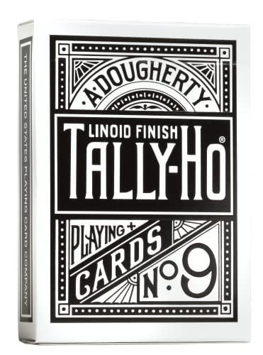 Tally Ho Tally Ho Signature Series Playing Cards Deck, 1 Deck of Black Playing Cards, Thin Crushed, Special Edition