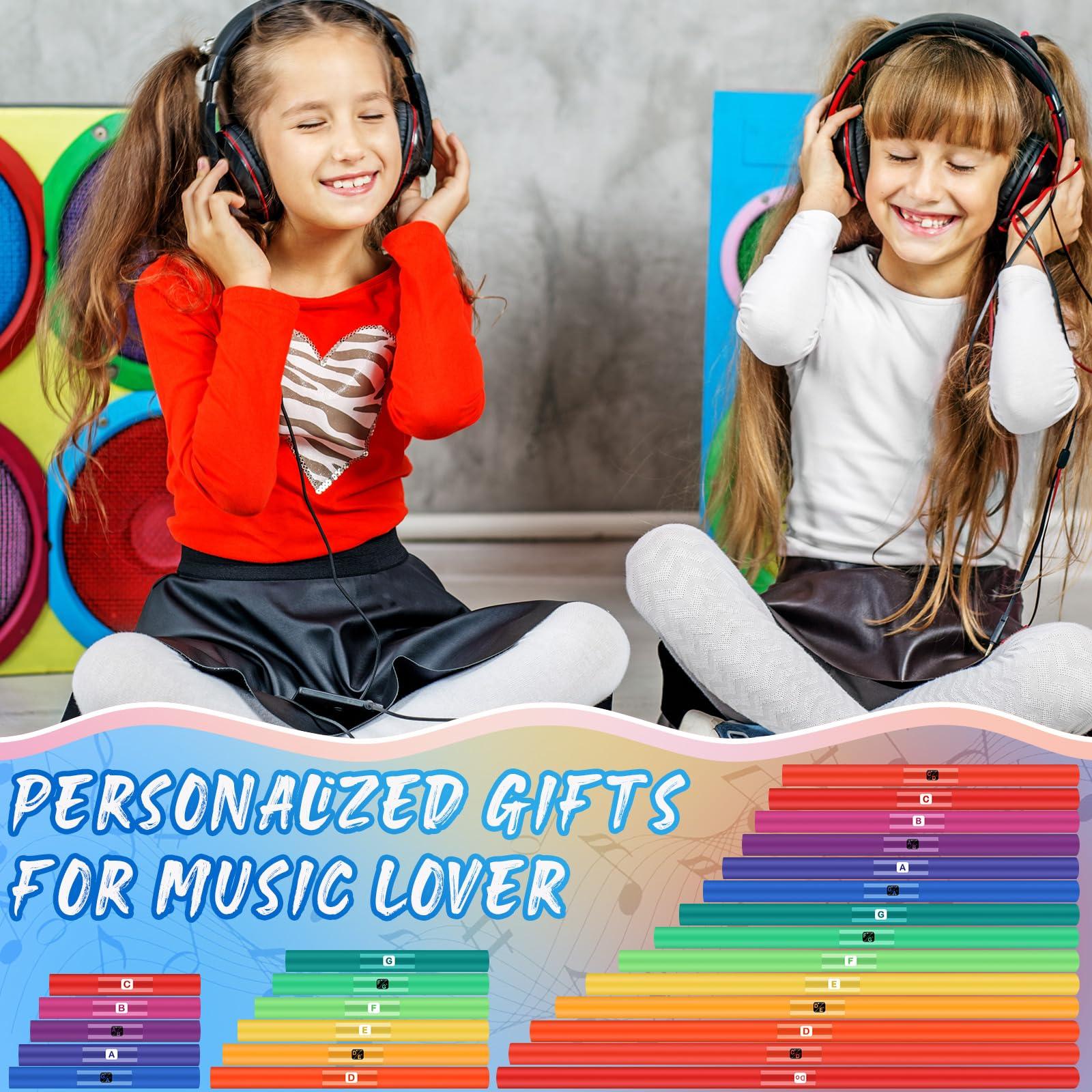 Silipull Silipull Set of 25 Sound Tube for Kids Musical Sound Tube Full Spectrum Set Percussion Instrument Octave Tube Kit Musical Toy for Classroom Music Education Supplies