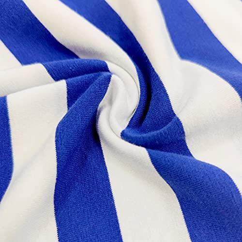 Deerose Kids Halloween Sailor Pirate Costume Blue White Striped Shirt Short Sleeve Boys Summer Tee Top 11-12 Years