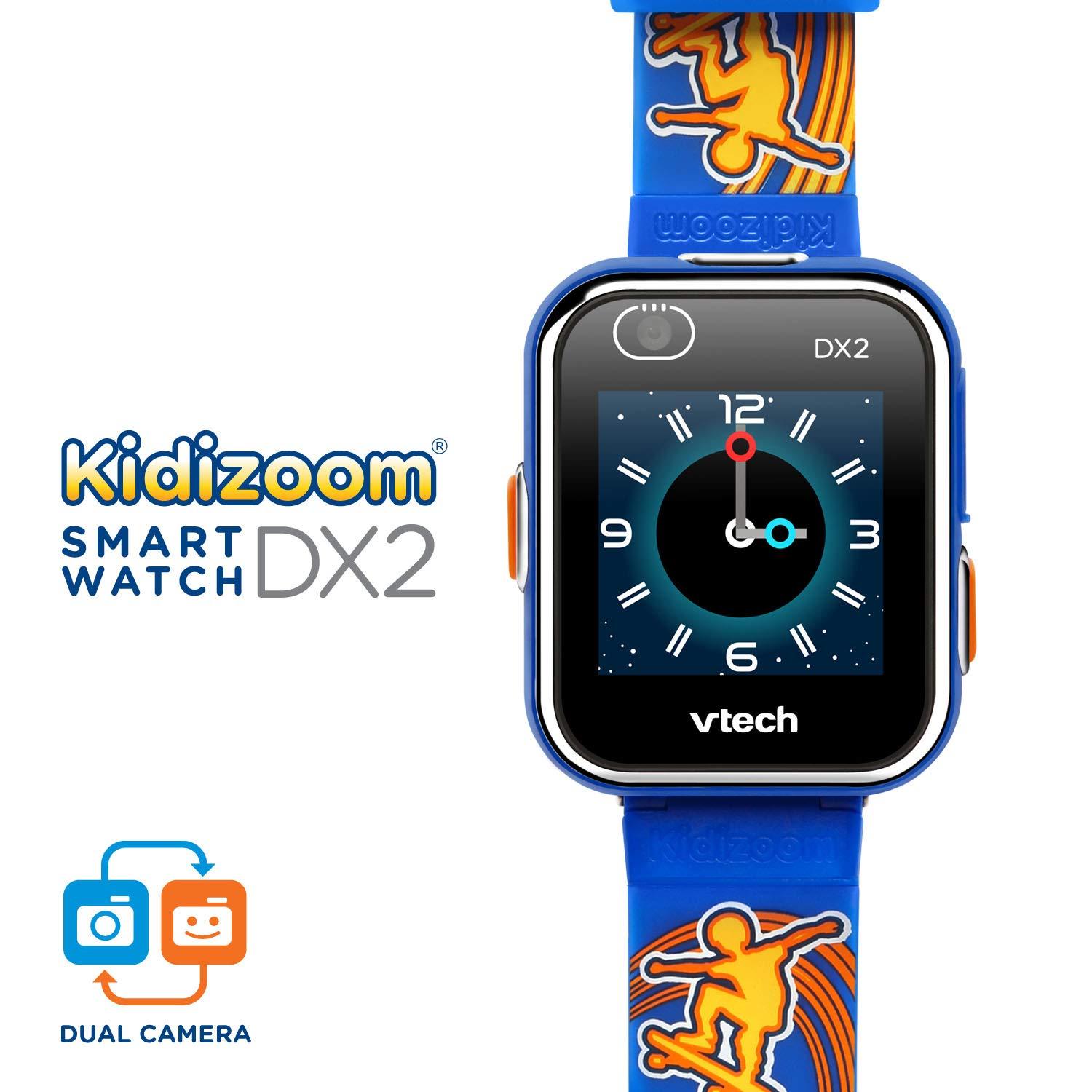 VTech VTech KidiZoom Smartwatch DX2, Special Edition Skateboard Swoosh with Bonus Royal Blue Wristband