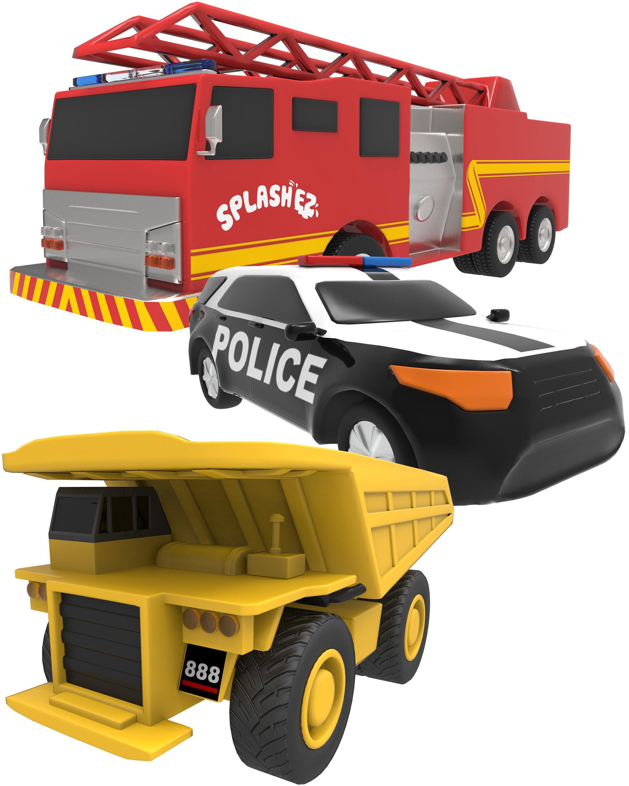 SplashEZ SplashEZ Mold Free Bath Toys for Babies & Toddlers, Car No Hole Bath Toys for Kids, Toddler Gift, No Mold Bathtub Water Vehicles Set for Kids, Pool, BPA-Free, Safe, Fun, Infant Ages 1 3 6 12 18 Months