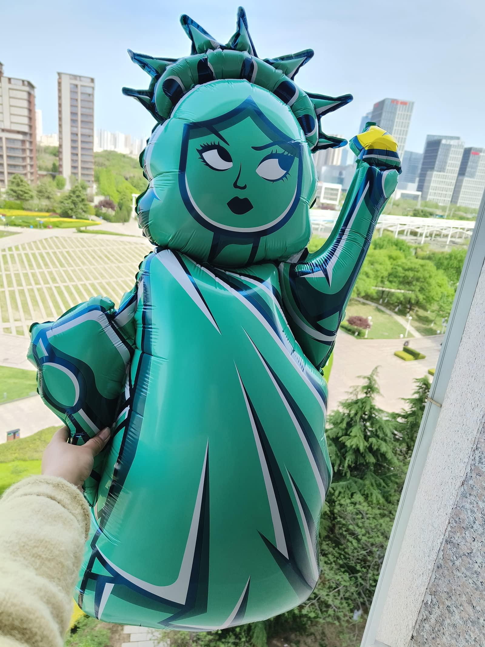 CYMYLAR 37pcs Statue Of Liberty balloon bouquetNew York City party supplies Lady Liberty balloon, 4th of July Independence Day Patriotic party decorations balloons