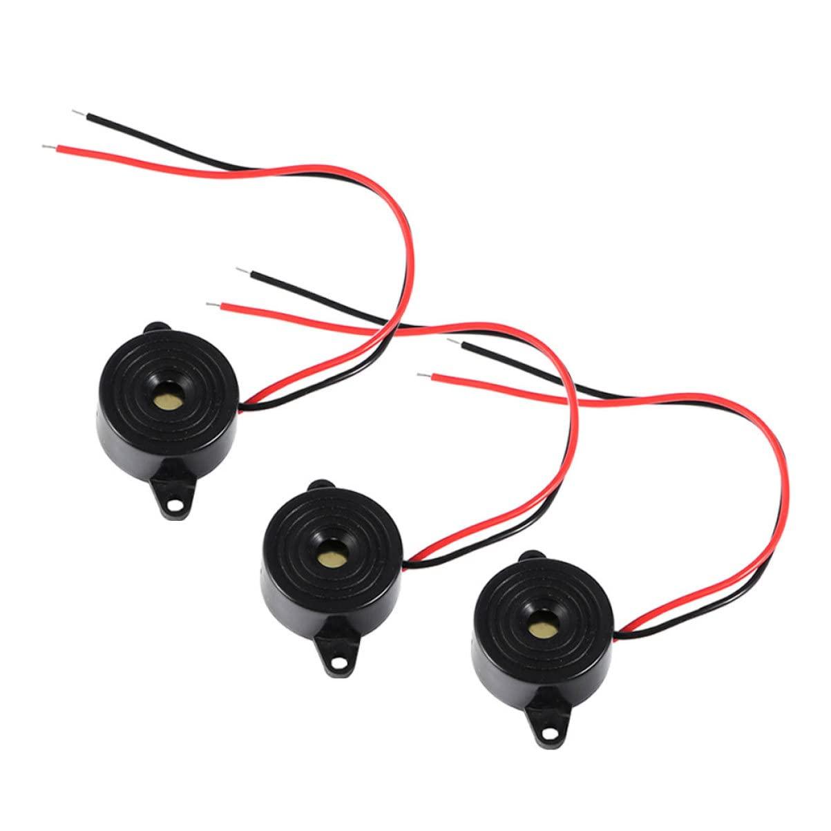 TOYANDONA TOYANDONA 5sets Practical Continuous Buzzer Electric Piezo Buzzer Home Security Alarm 2-Wire Connector 3-24v Dc Voltage 3pcs*5