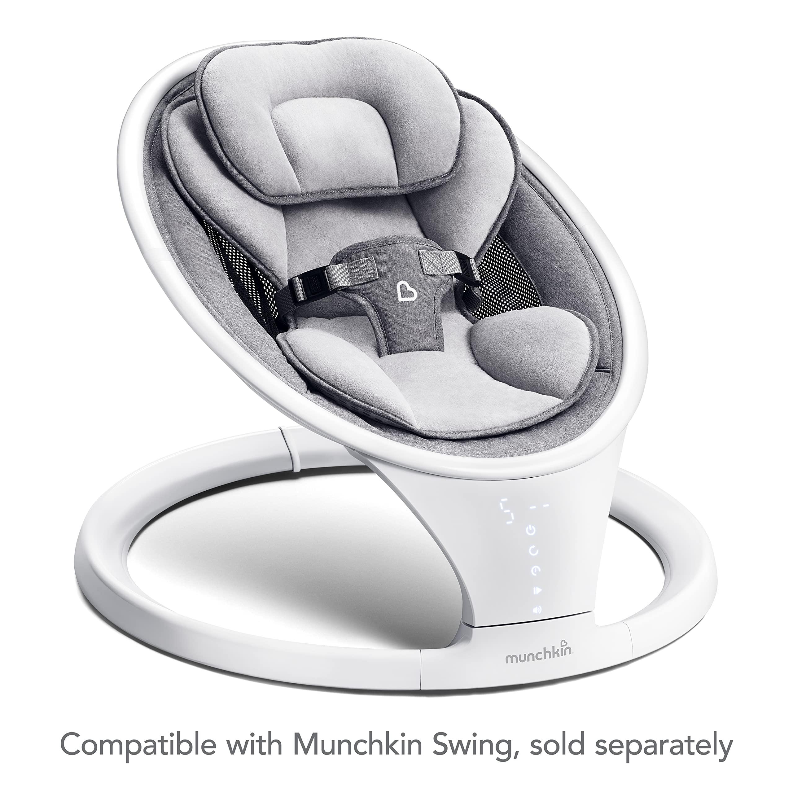 Munchkin Munchkin Baby Swing Seat Cover, Premium Ultra-Soft Faux Fur, White