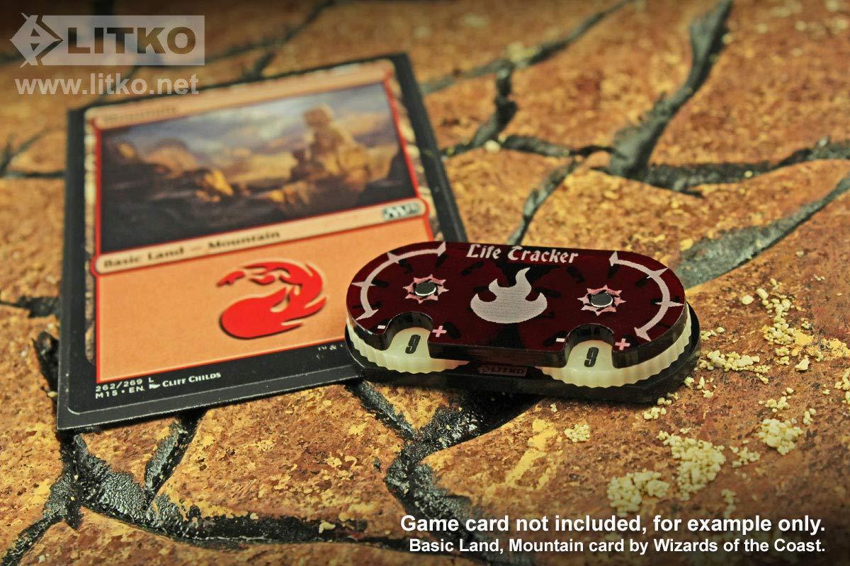 LITKO LITKO Life Counter Wheel | Point Tracker Dial | 0-99 | Compatible with Magic: The Gathering | Mountain (Red)