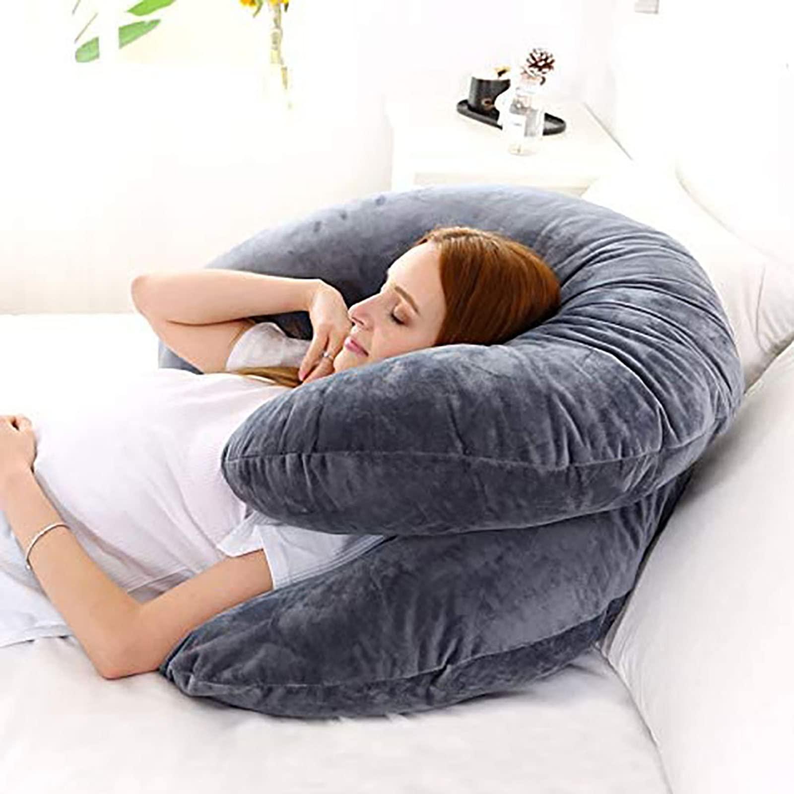 adsfvjndjcvdjcnjzsd Full-Body Pillow for Pregnant Women has a Removable and Washable Cover to Support The Pregnant Woman's Body