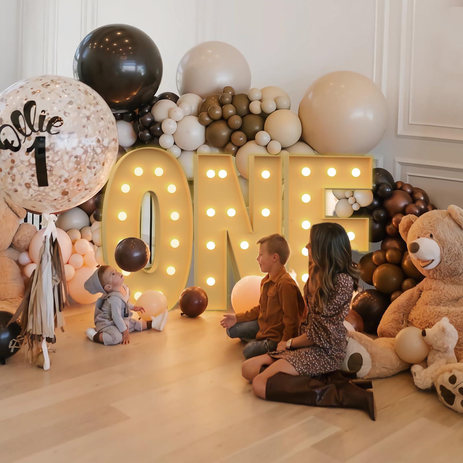 Tongjoy Tongjoy 4FT Marquee Light Up Letters, Large Marquee Letters, DIY Giant Letters for Baby Shower, Birthday Party Backdrop Decor Wedding Engagement Party, Pre-Cut Foam Board Letter I