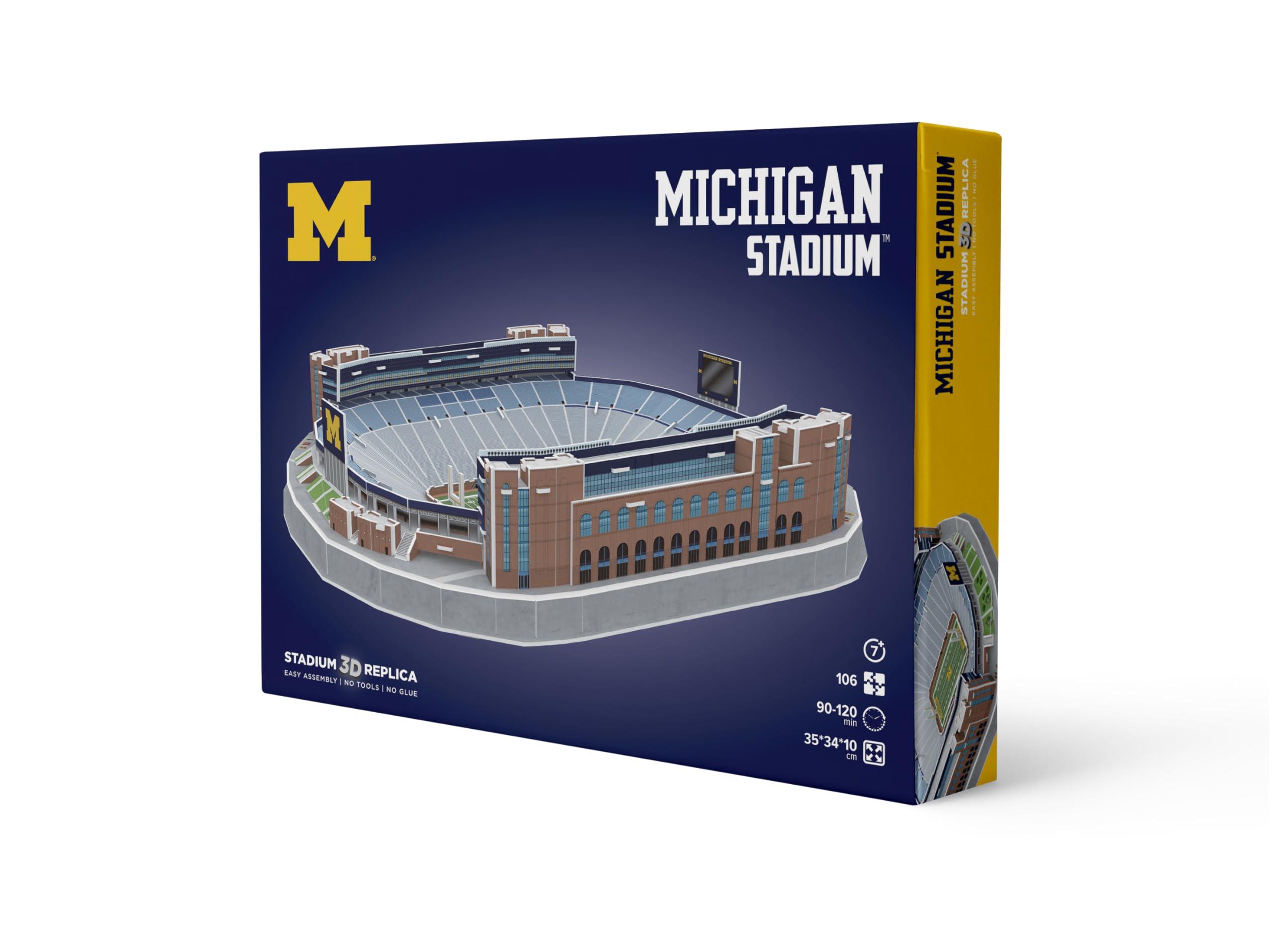 Pro-Lion Pro-Lion 3D Jigsaw Puzzle of Michigan Wolverines Stadium -106 Pieces | Home of Michigan Wolverines | NCAA Football Gifts for Age 7+