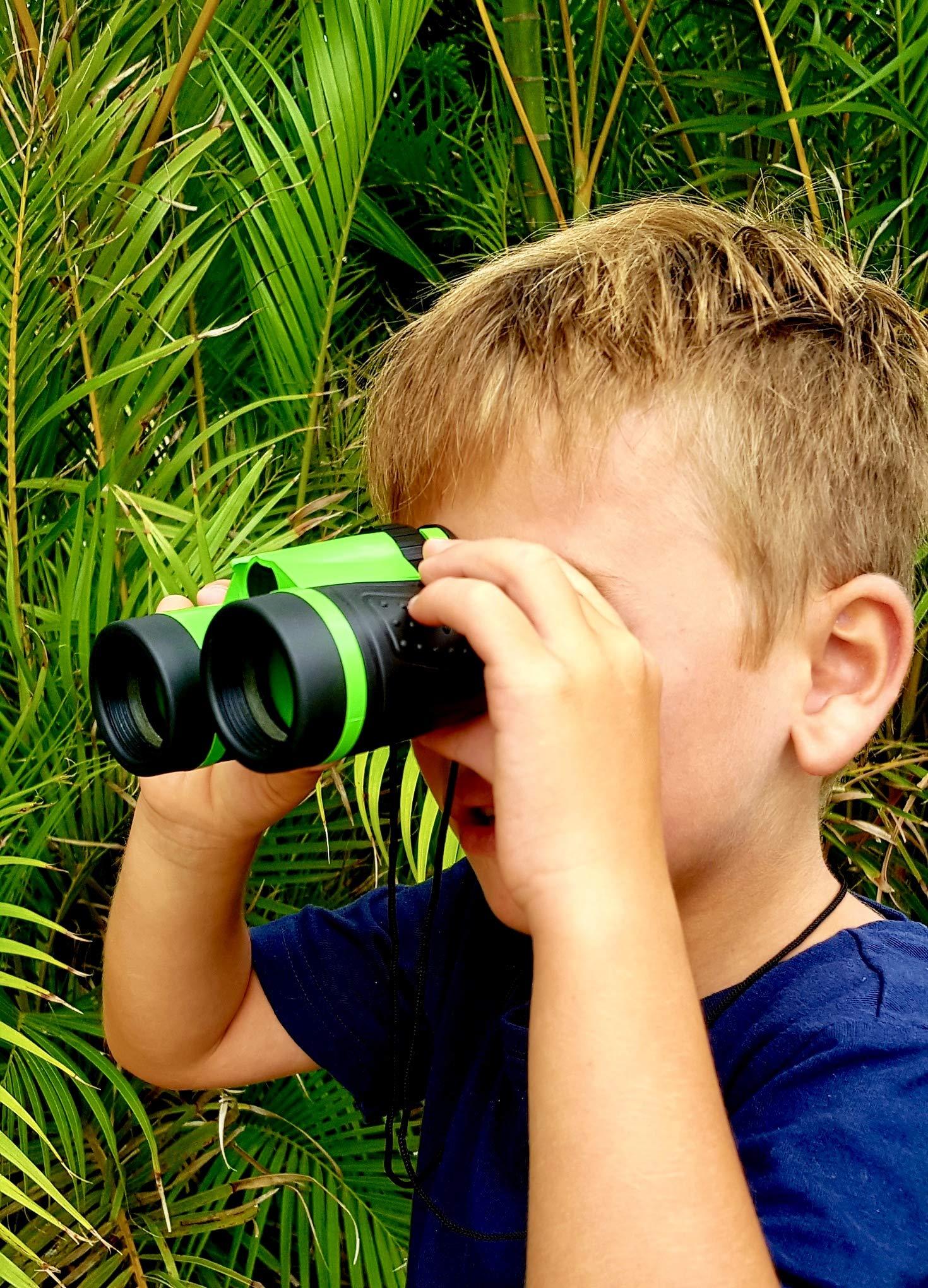 Kidz@Play Adventure Kidz - Outdoor Exploration Kit, Binoculars with Case, Flashlight, Compass, Whistle, Magnifying Glass, Backpack, Bundle (28 Items)