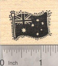 RubberHedgehog Australian National Flag Rubber Stamp, Flag of Australia