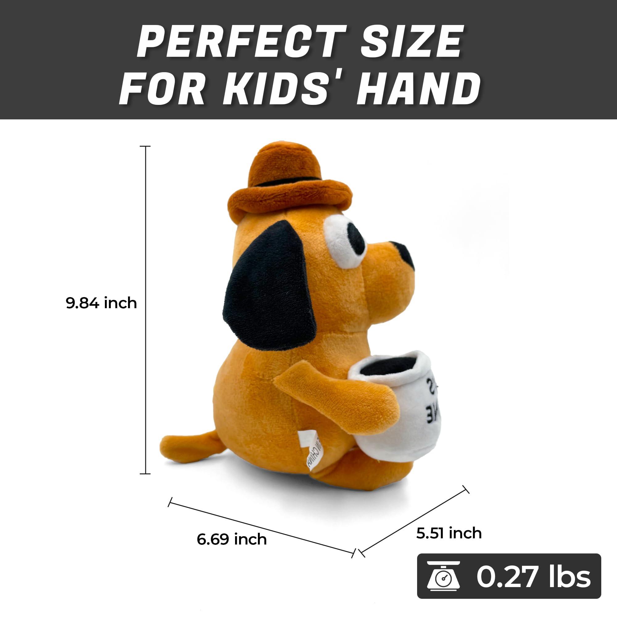 Adenzai Adenzai This is Fine Dog Plushie | Funny Coffee Dog Meme Plush | Hilarious Office Decor & Stuffed Animal Toy | Perfect for Xmas, Birthday, or Office Worker Gifts