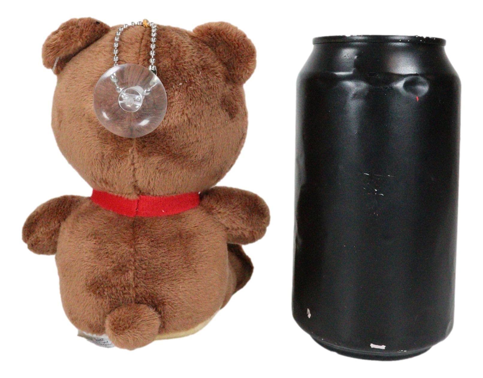 Ebros Gift Ebros Gift Small Furry Bones Skeleton Honey Bear with Red Ribbon Soft Figurine Stuffed Collectible Forest Bears Skeletons Skulls Halloween Macabre Accent