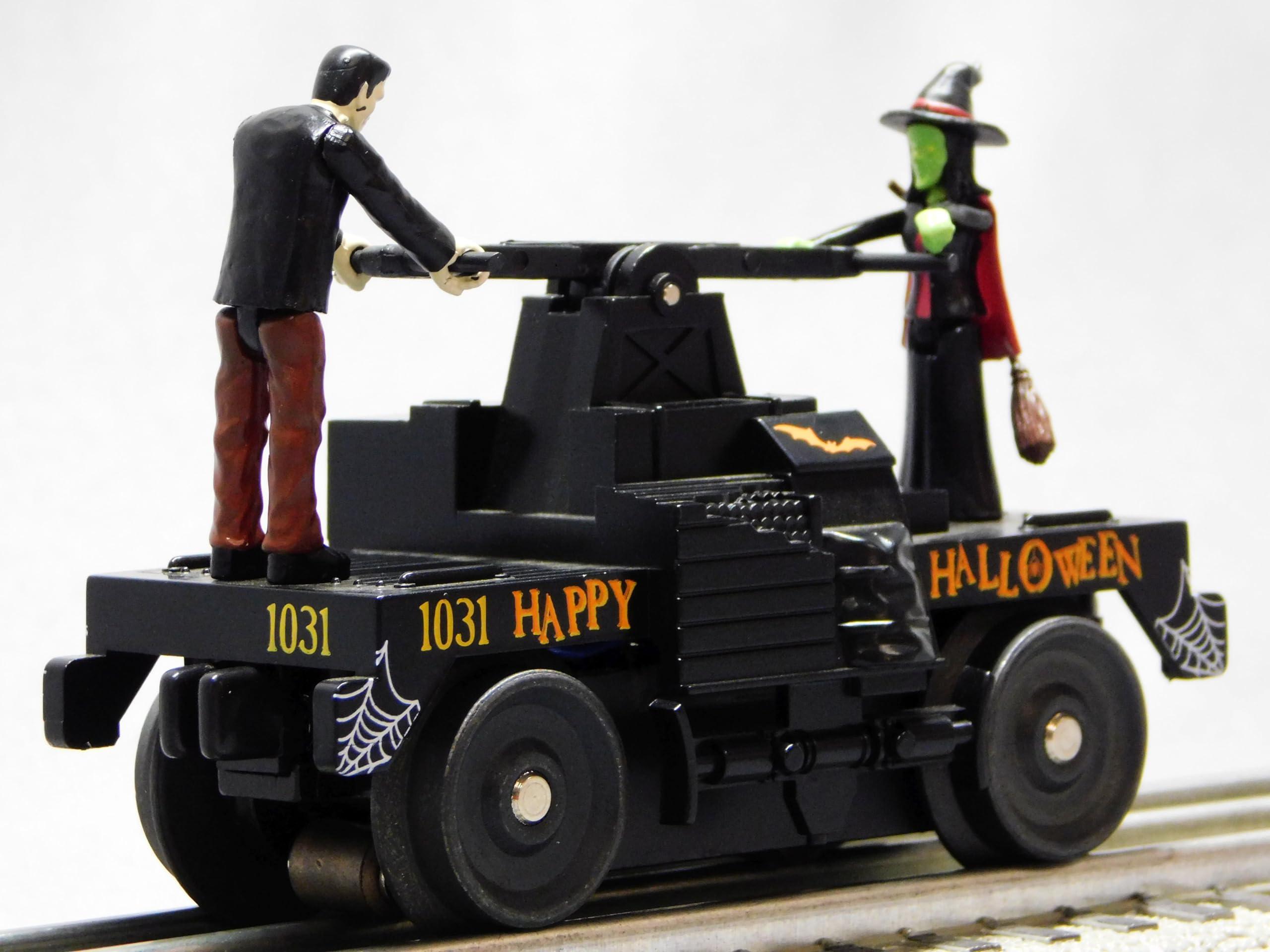 M.T.H. Electric Trains MTH RAILKING Halloween (Black) Operating Hand CAR MOW 30-5242