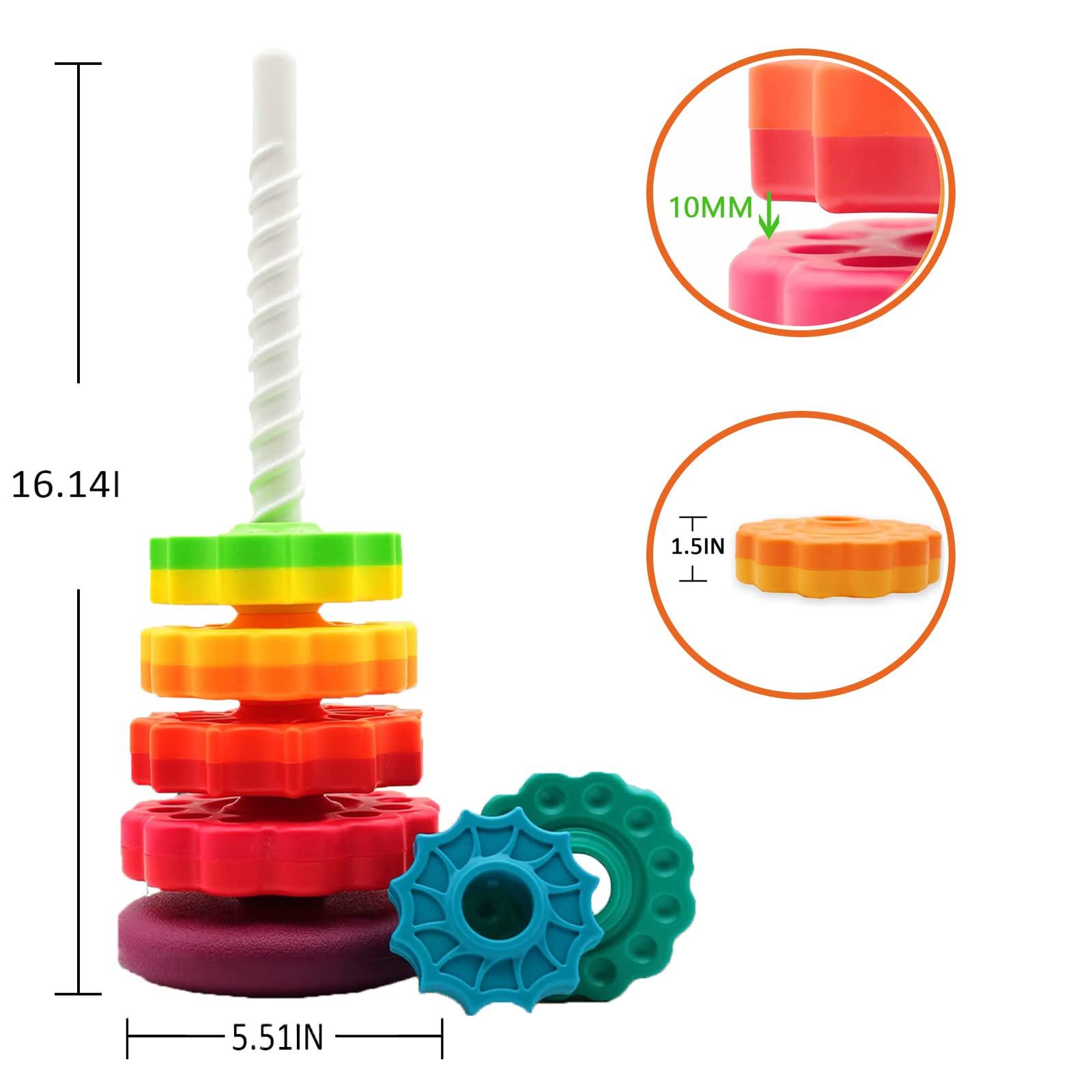 BYFWH BYFWH Baby Spin Stack Toy,Premium Stacking Toy for Kids,Baby Spinning Stacking Toy for Babies and Toddlers,Educational Toddler Learning Toy,Baby 1 2 3 Birthday Gifts,Autism Sensory Spinning Toy