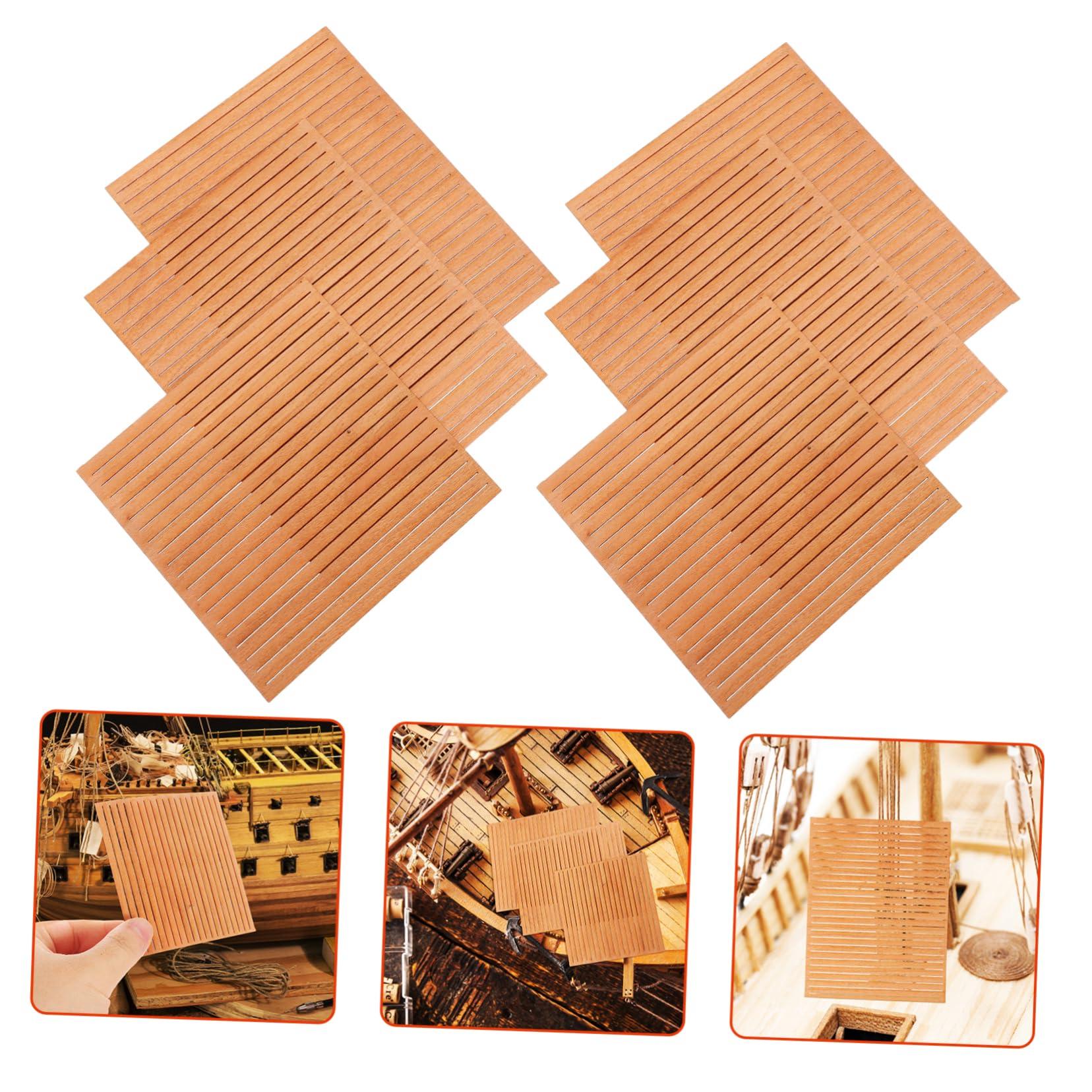 QUMIIRITY QUMIIRITY DIY Boat Model Flooring Material 80pcs Miniature Floorboard Realistic Solid Wood Mini Decking for Craft Projects