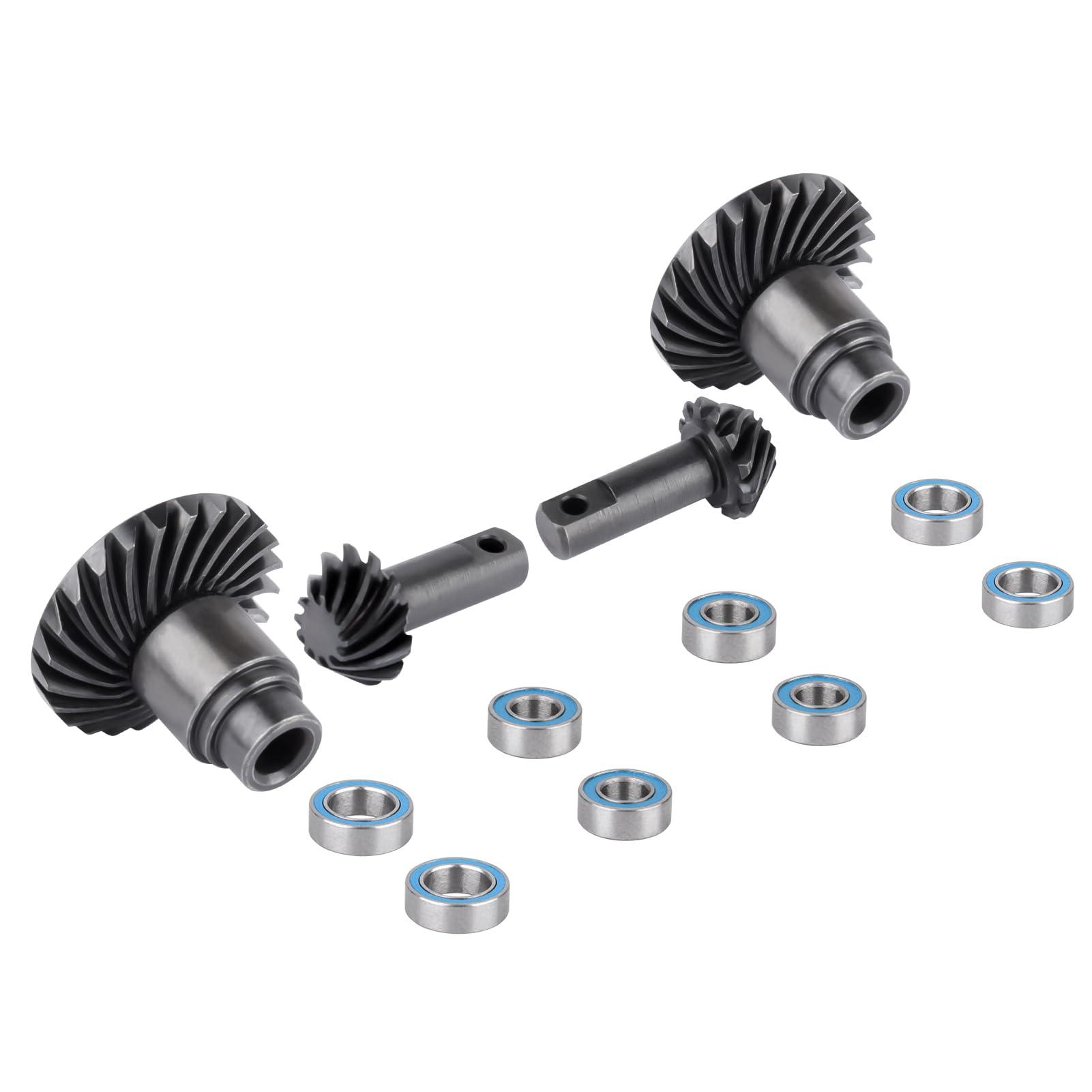 FriHobby FriHobby Steel 12T/24T Pinion Gear Differential Helical Gear Set Front Rear Axle Gears for TRX4M Bronco Defender K10 F-150 High Trail TRX4MT Upgrades 1/18 RC Crawler