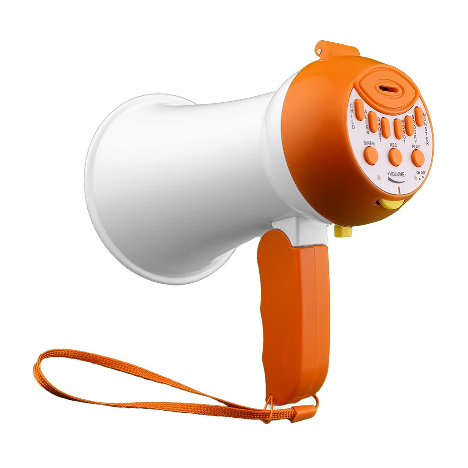 PlayRoute Megaphone for Kids - Cool Voice Changer Toy for Kids - Record & Play and Siren - Ideal Gift for Boys & Girls Ages 5-6-7-8+ Years old - Voice Changing Device - Cool Outdoor Toys Gift Ideas for Kid